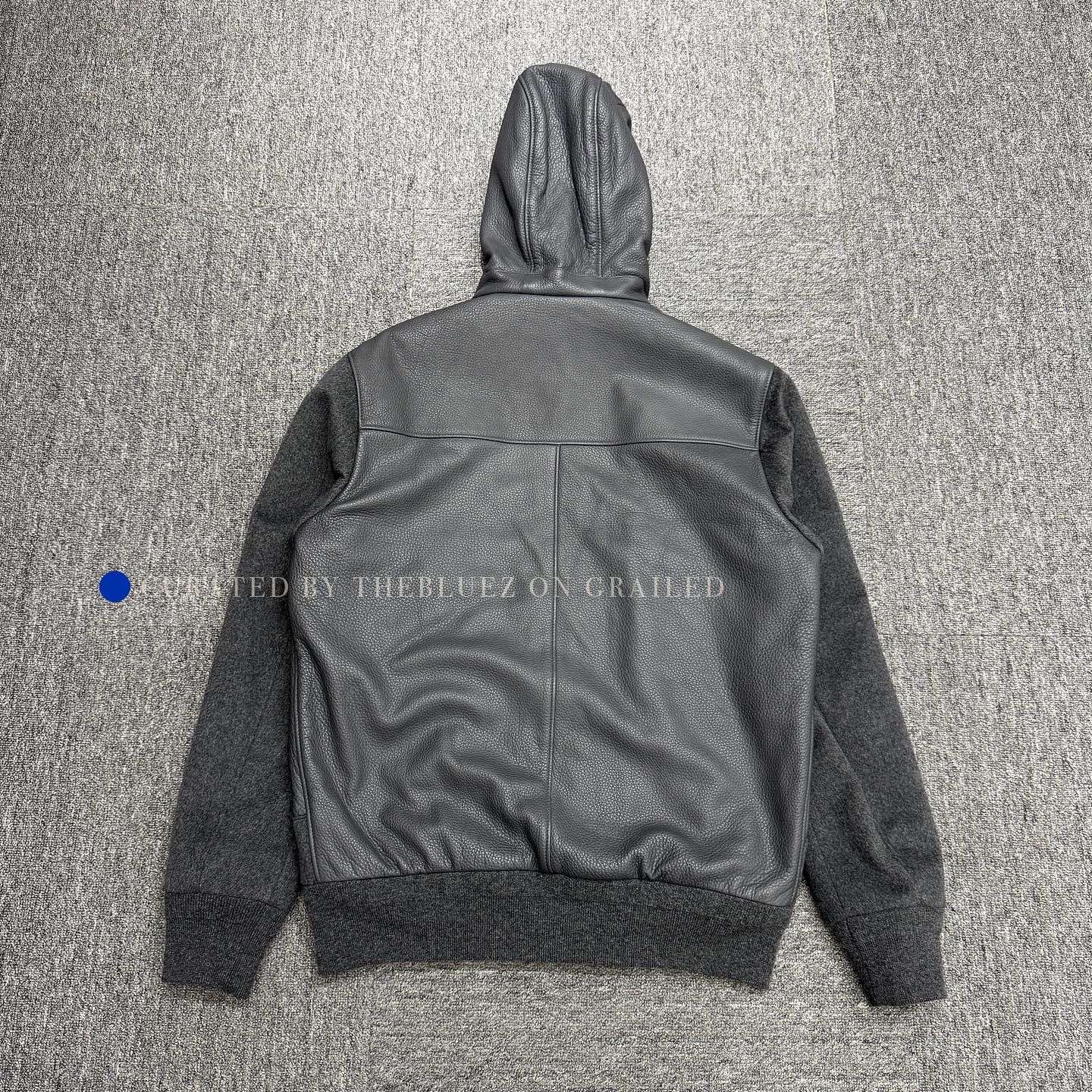 Loro Piana Black Leather Panel Zip-Up Hoodie Size US S / EU 44-46 / 1 - 2 Thumbnail