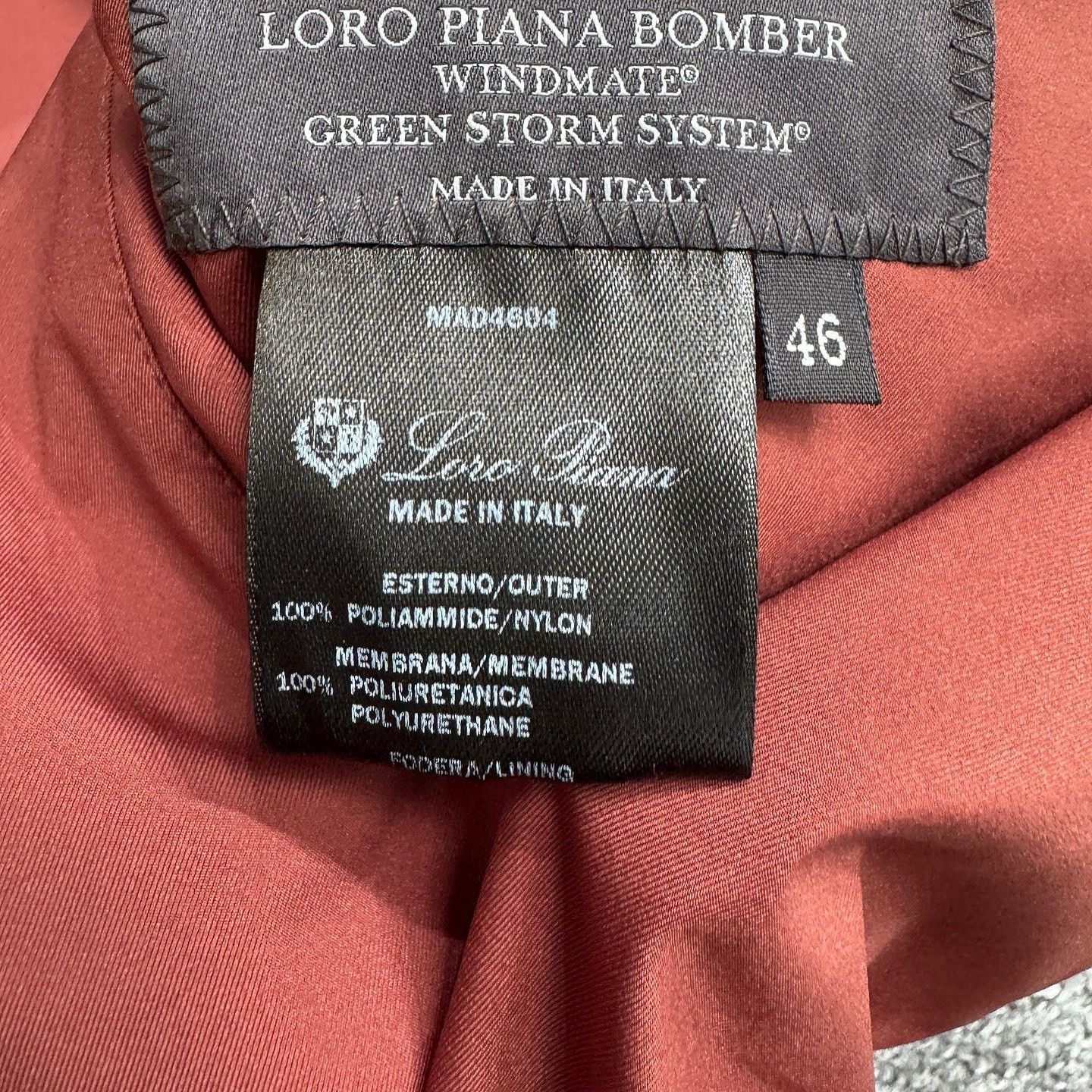 Loro Piana Red Zip-Up Bomber Jacket Size S Size US S / EU 44-46 / 1 - 5 Thumbnail