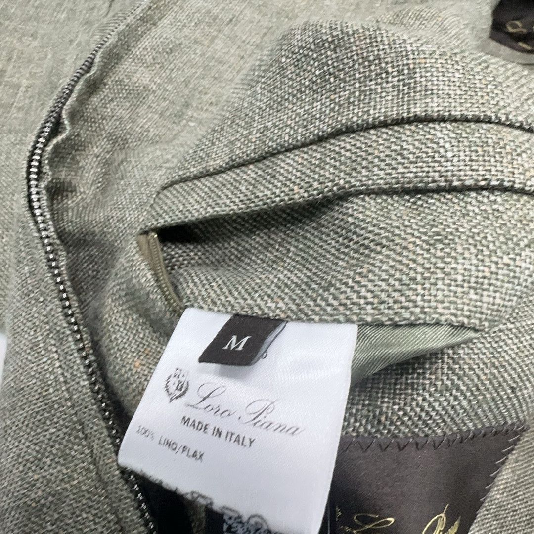 Loro Piana Green Lightweight Zip-Up Jacket - Size M Size US M / EU 48-50 / 2 - 6 Thumbnail