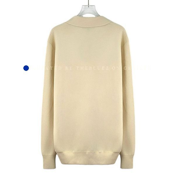Loro Piana Beige Long Sleeve Knit Polo Shirt Size US M / EU 48-50 / 2 - 2 Thumbnail