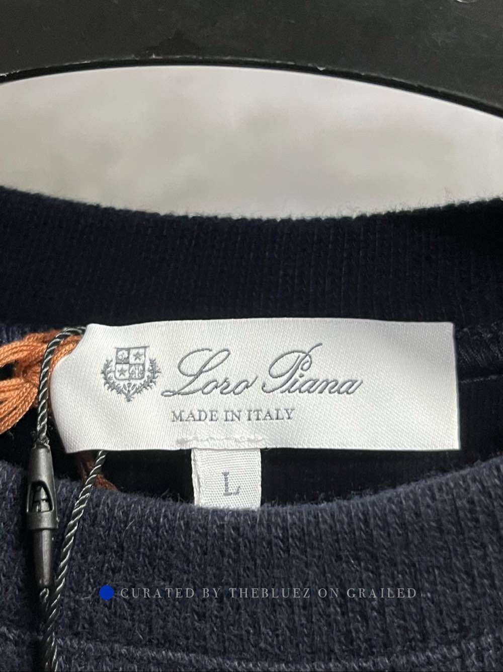 Loro Piana Blue Long Sleeve Sweatshirt - Size L Size US L / EU 52-54 / 3 - 3 Thumbnail