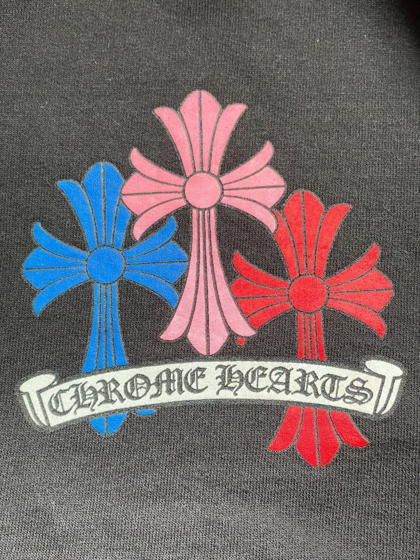 Chrome Hearts Multi Colored Cross Print Hoodie Size US L / EU 52-54 / 3 - 4 Thumbnail