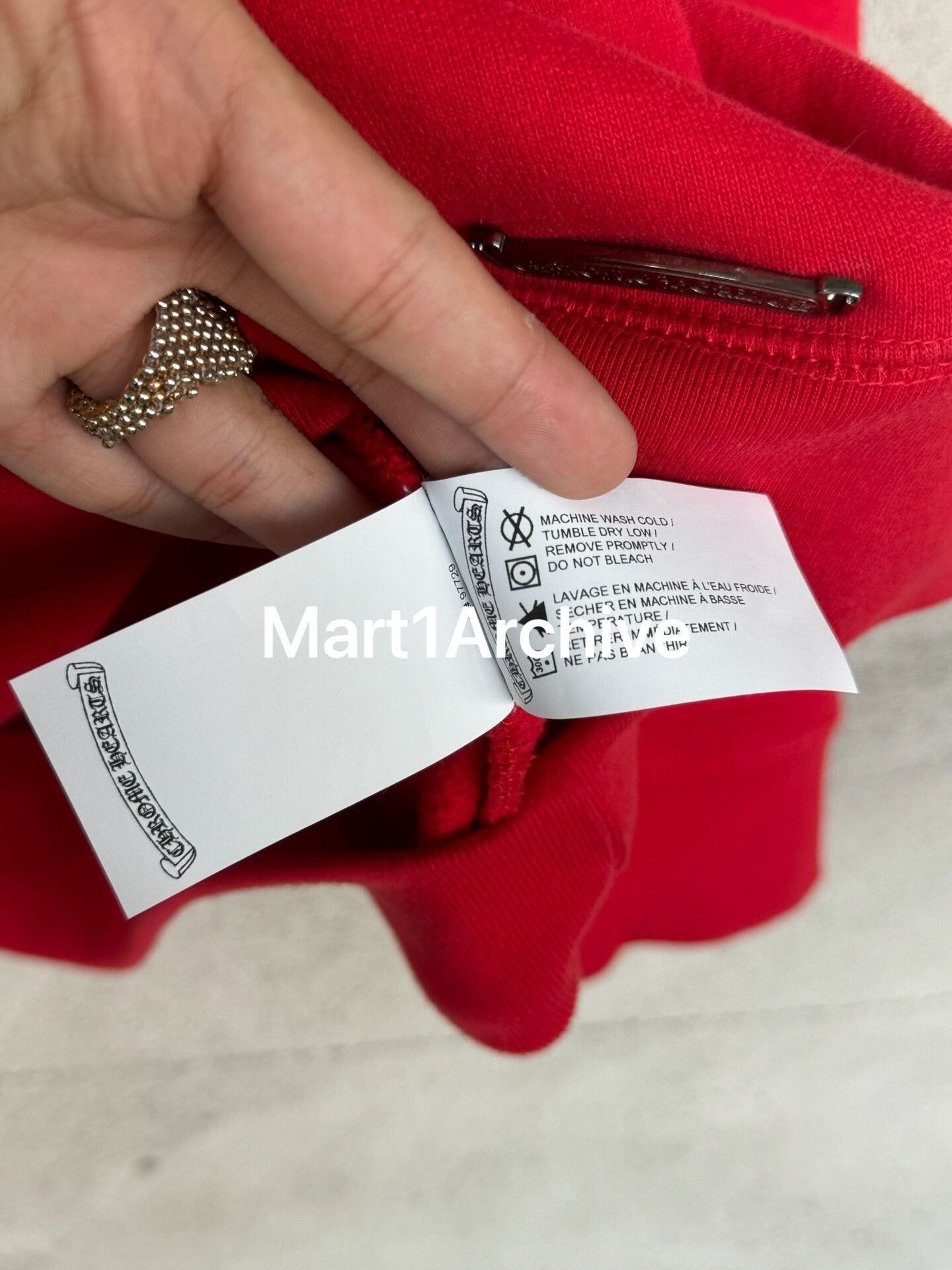 Chrome Hearts Red Graphic Hoodie with Cross Design - XXL Size US XXL / EU 58 / 5 - 8 Thumbnail