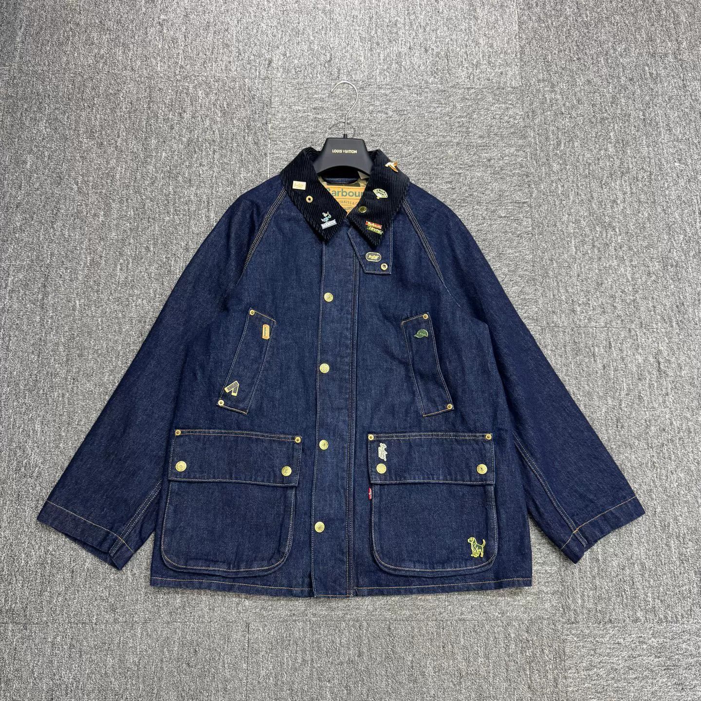 Barbour Blue Denim Jacket with Button Front and Pockets Size US S / EU 44-46 / 1 - 2 Thumbnail