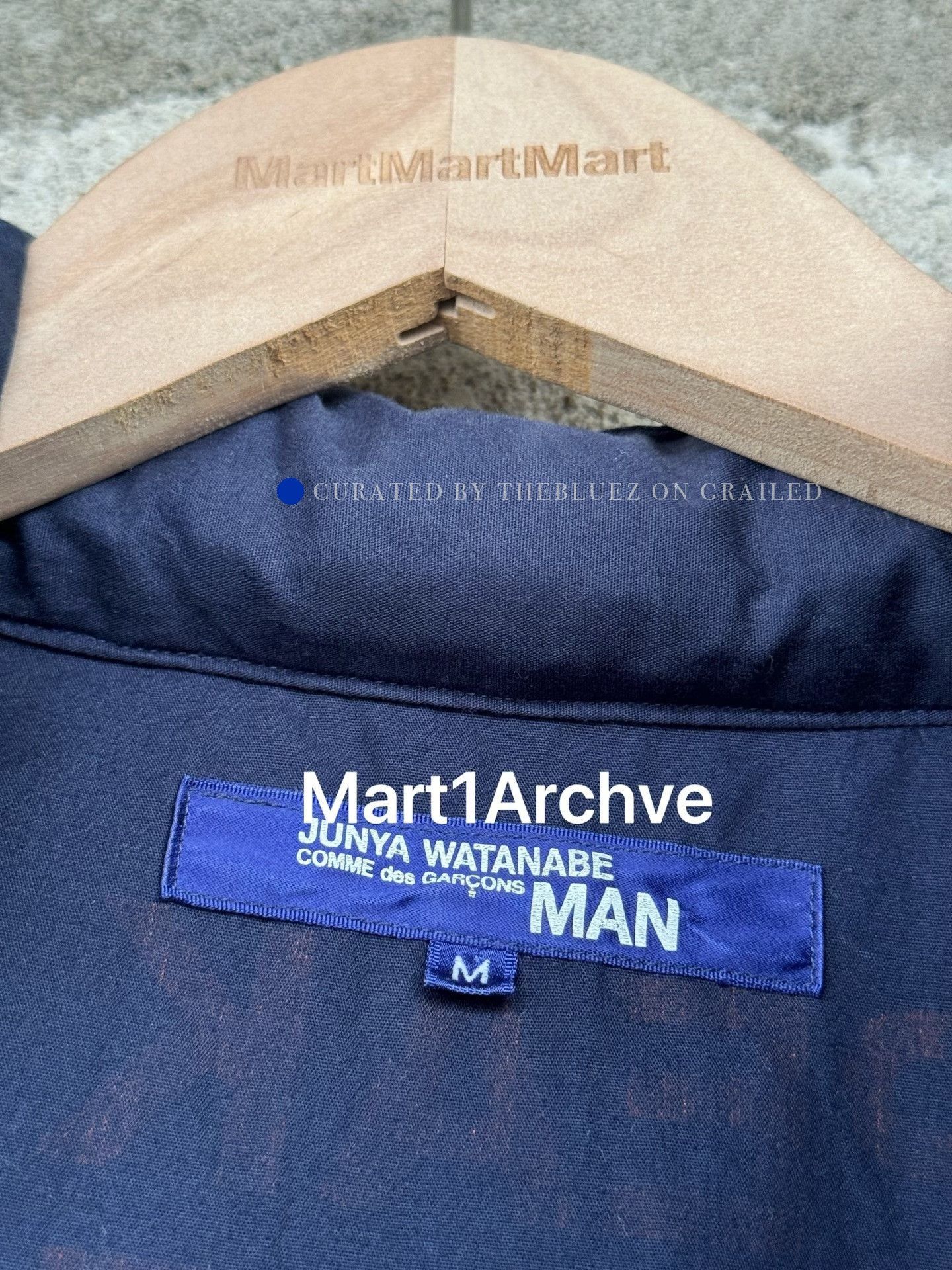 Junya Watanabe Blue Long-Sleeve Jacket with Text Print Size US M / EU 48-50 / 2 - 7 Thumbnail
