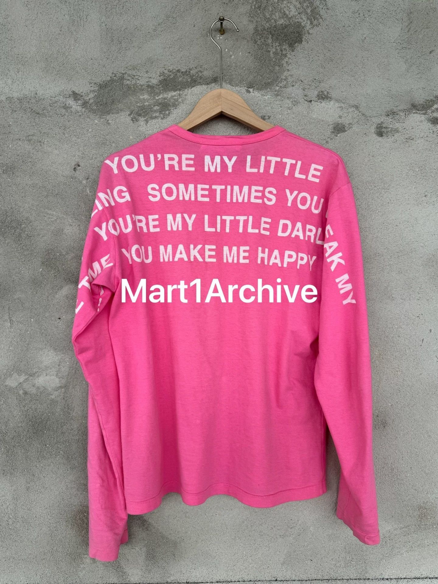 Junya Watanabe Pink Long Sleeve Text Print Shirt Size US S / EU 44-46 / 1 - 3 Thumbnail