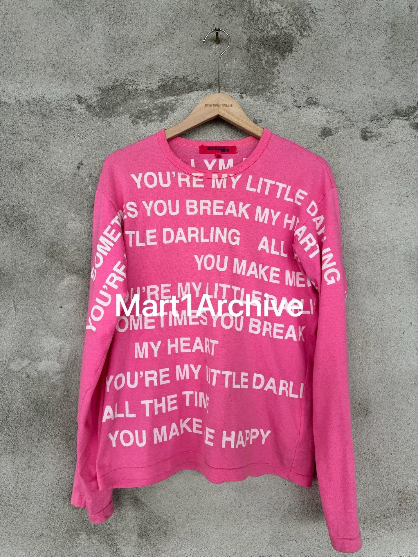 Junya Watanabe Pink Long Sleeve Text Print Shirt Size US S / EU 44-46 / 1 - 2 Thumbnail