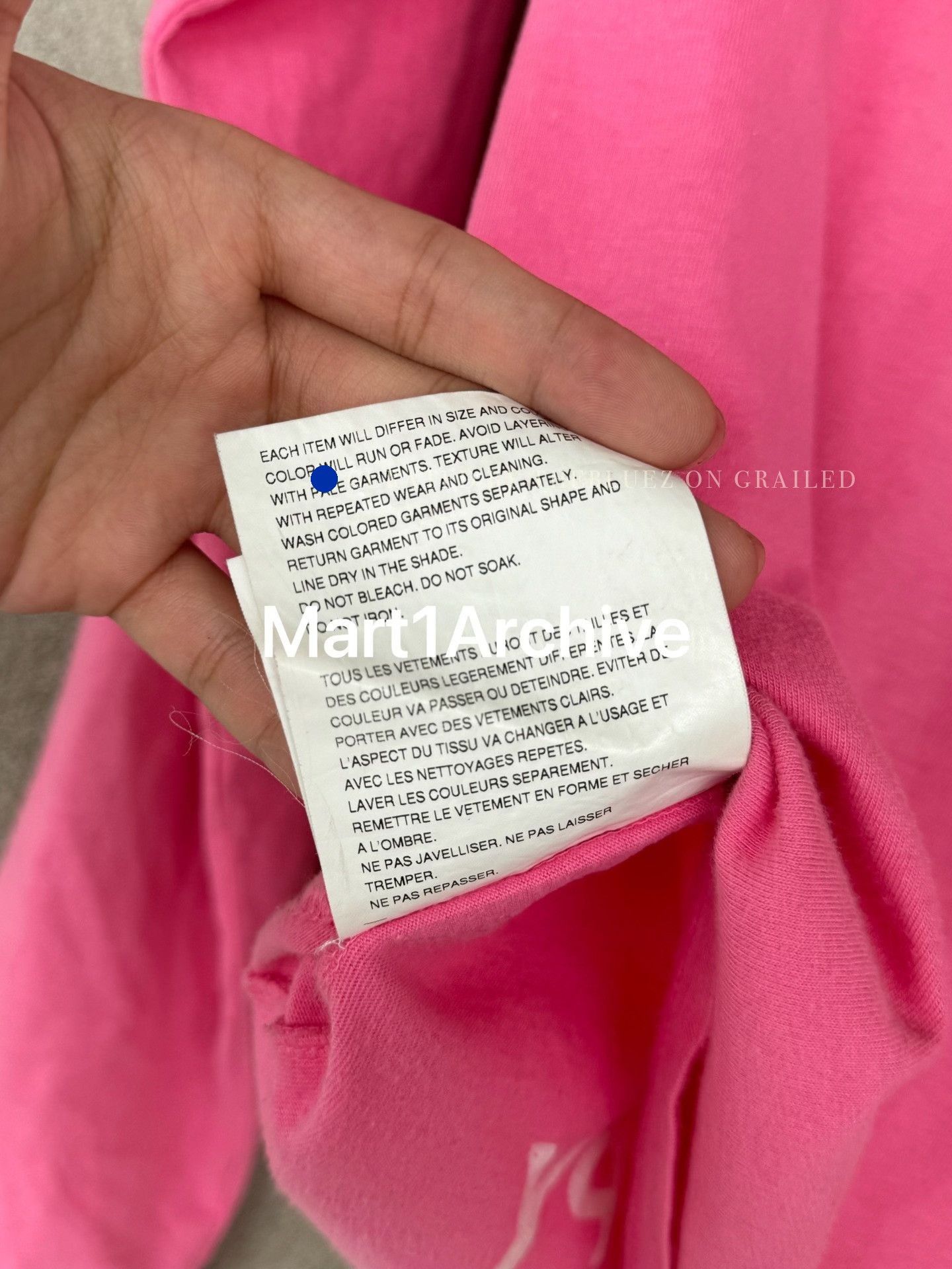 Junya Watanabe Pink Long Sleeve Text Print Shirt Size US S / EU 44-46 / 1 - 9 Thumbnail