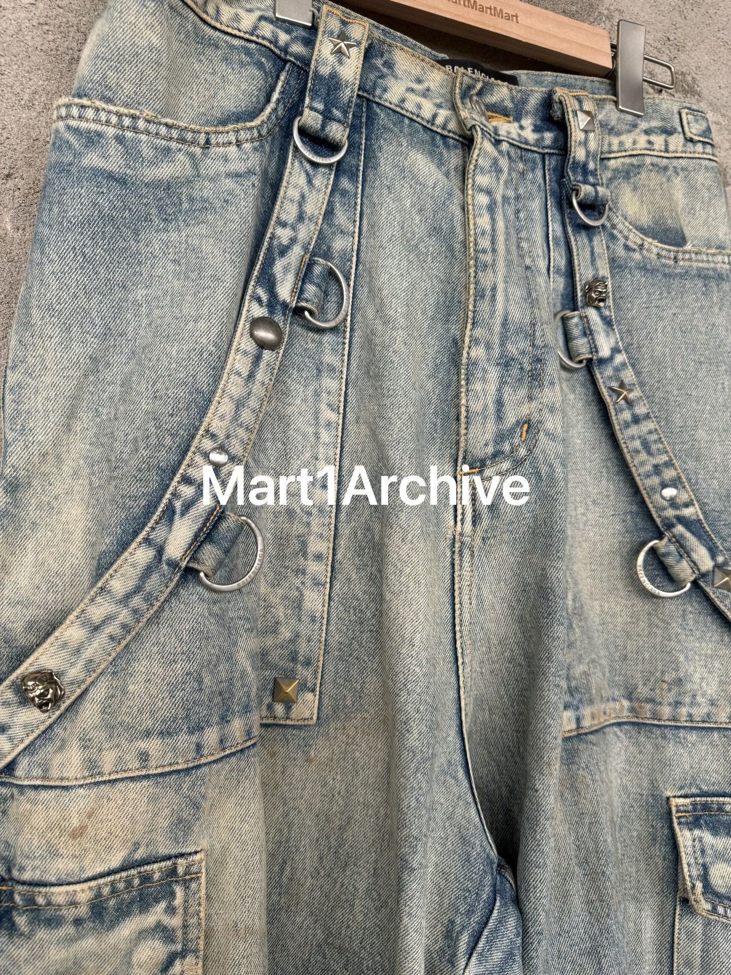 Balenciaga Blue Cargo Denim Jeans Size 30 Size US 30 / EU 46 - 4 Thumbnail
