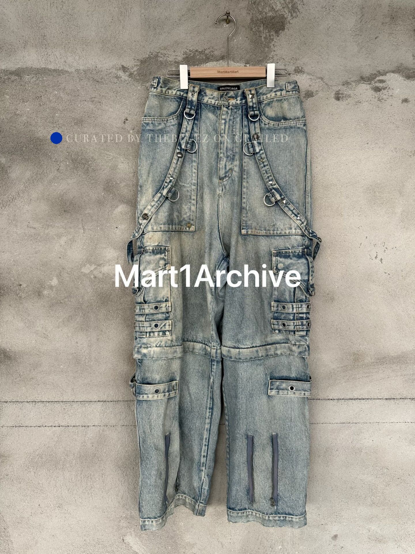 Balenciaga Blue Cargo Denim Jeans Size 30 Size US 30 / EU 46 - 2 Thumbnail