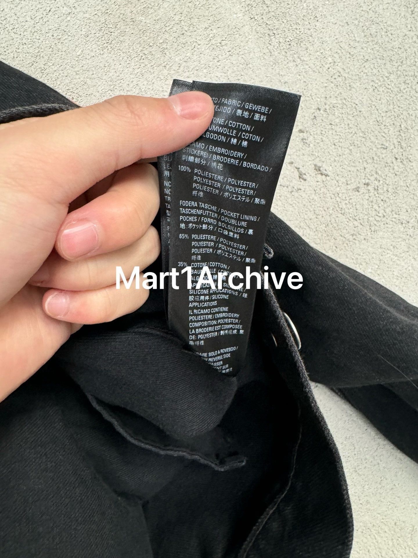 Balenciaga Black Denim Jacket with Patchwork and Green Logo Size US M / EU 48-50 / 2 - 8 Thumbnail