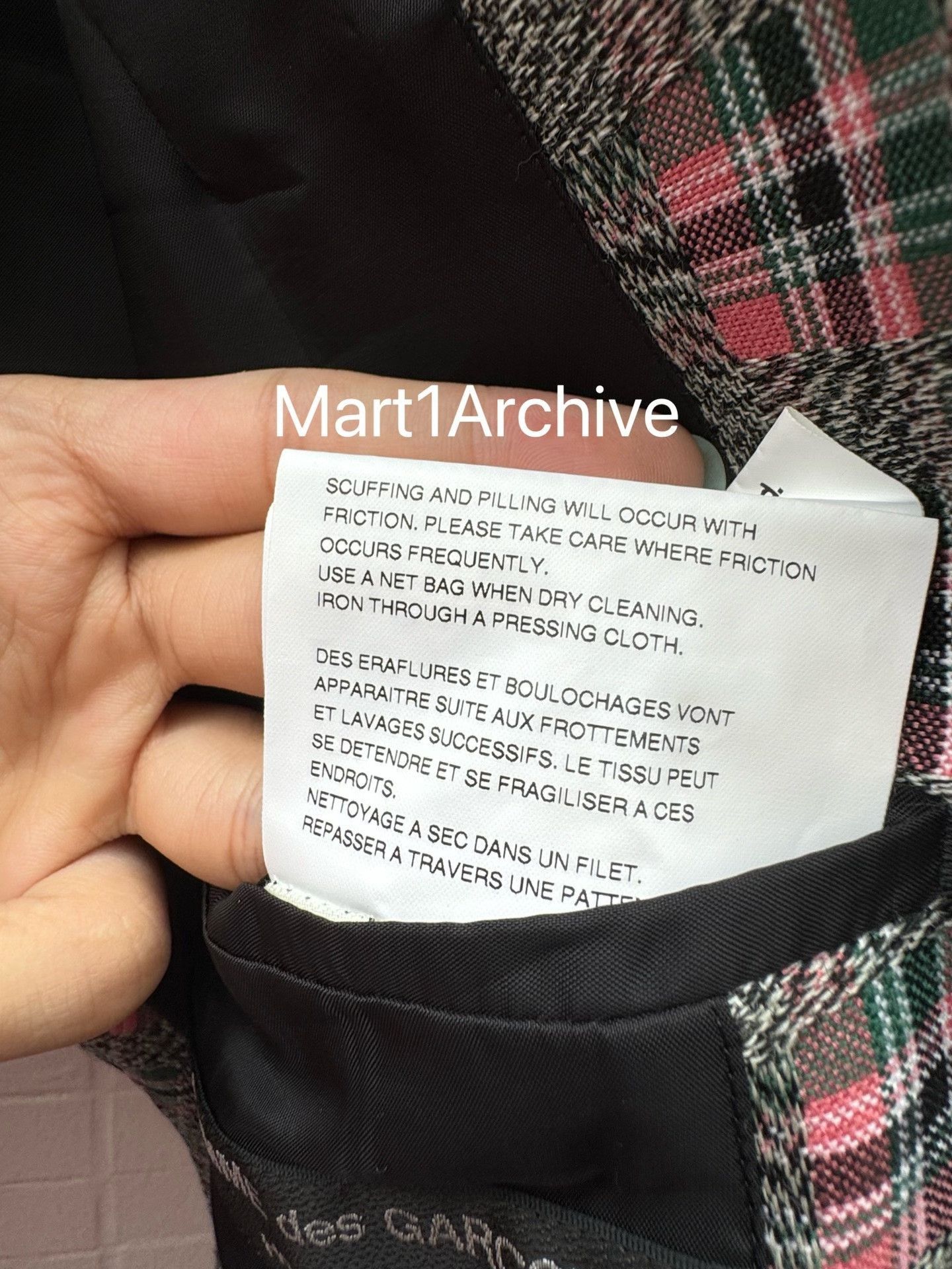 Comme des Garcons Multi Check Long Heavy Coat Size S Size US S / EU 44-46 / 1 - 10 Thumbnail