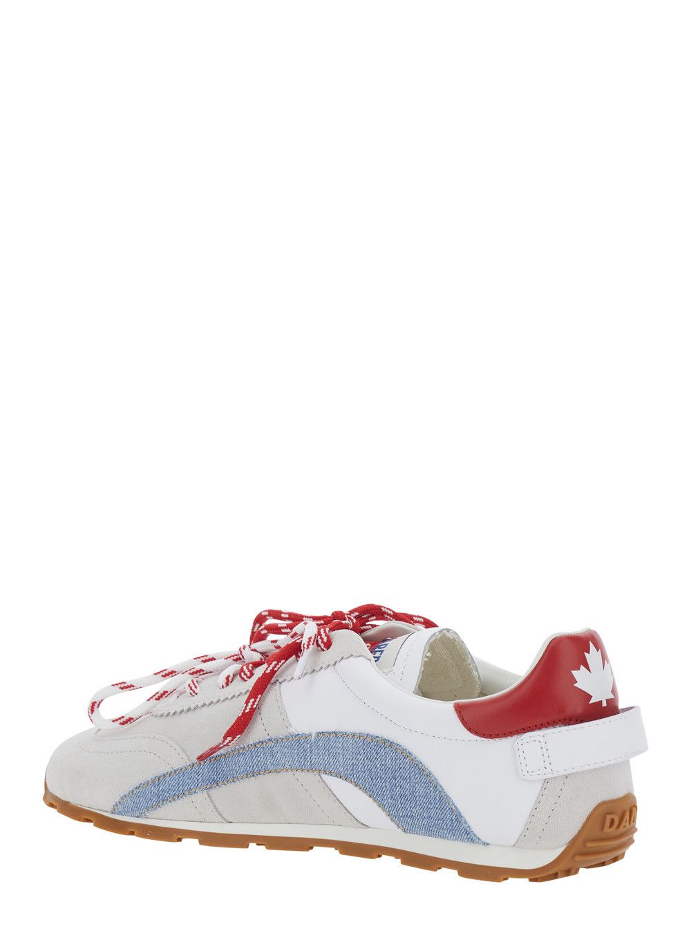 Dsquared2 'DC-642' White Low Top Sneakers with logo lettering on the tongue and logo patch on the back in Leather for Men Size US 12 / EU 45 - 3 Thumbnail