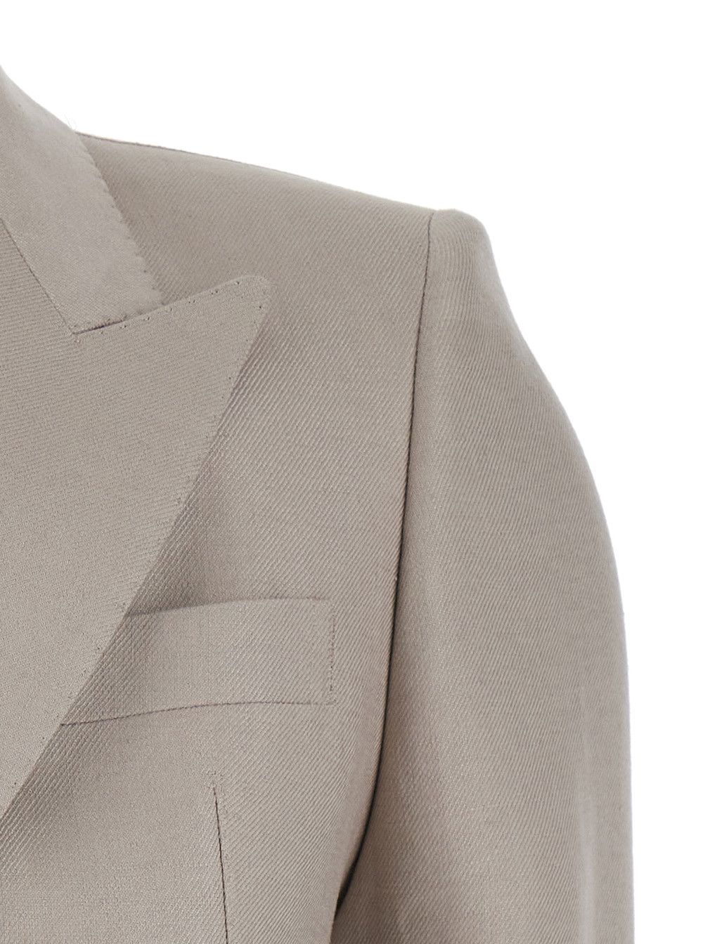 Tagliatore beige Double-breasted suit in linen blend for women Size XL / US 12-14 / IT 48-50 - 3 Thumbnail