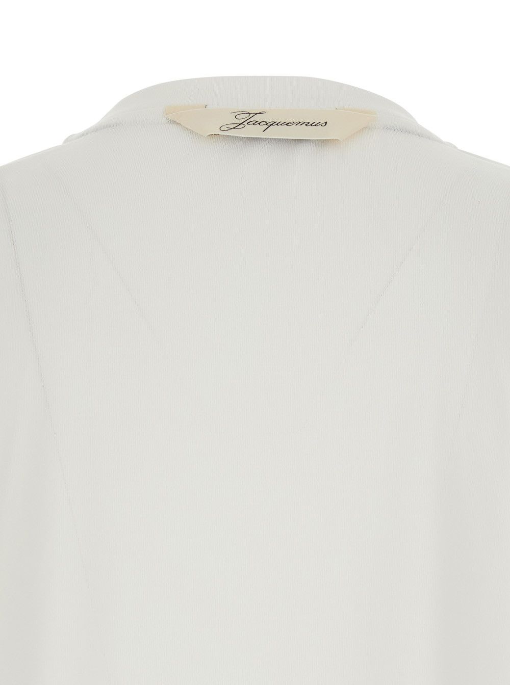 Jacquemus 'Le Rond Carre' White T-Shirt with Round Neck and Logo on the Back in Fabric Man Size US M / EU 48-50 / 2 - 3 Thumbnail