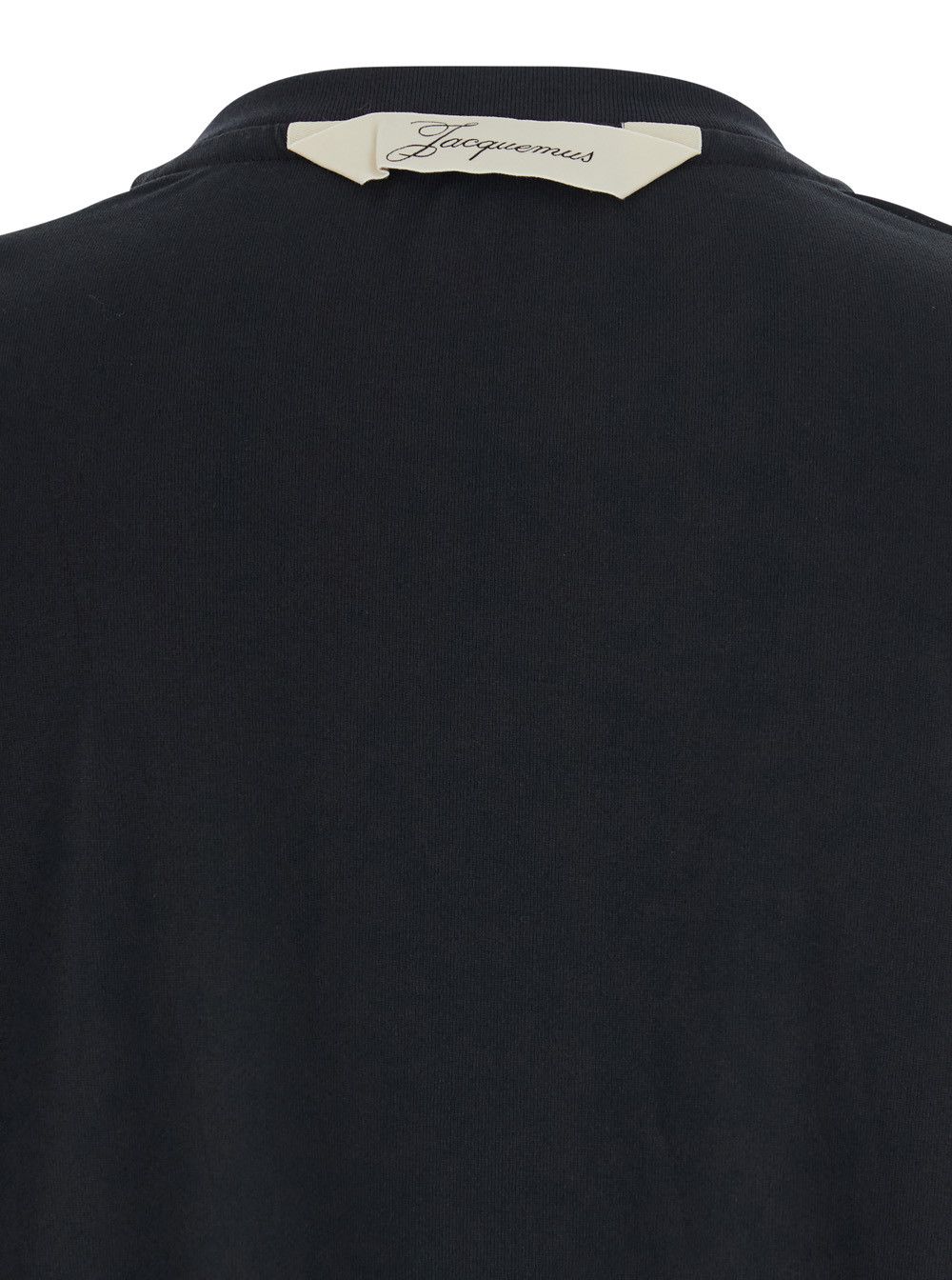 Jacquemus 'Le Rond Carre Mc' Black T-Shirt with Round Neck and Logo on the Back in Fabric Man Size US L / EU 52-54 / 3 - 3 Thumbnail