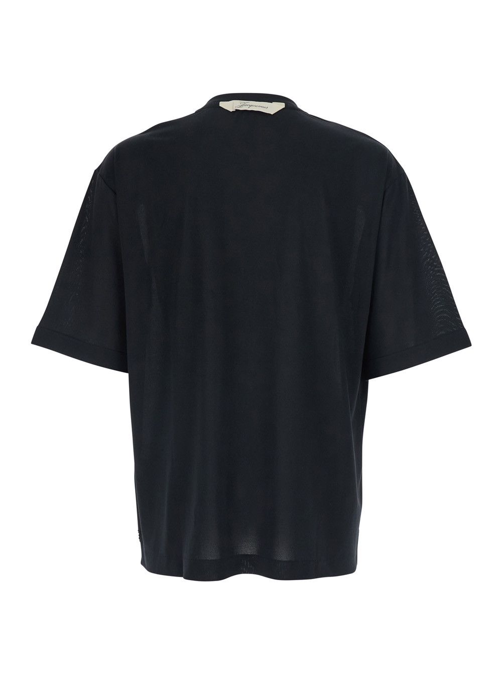 Jacquemus 'Le Rond Carre Mc' Black T-Shirt with Round Neck and Logo on the Back in Fabric Man Size US S / EU 44-46 / 1 - 2 Thumbnail
