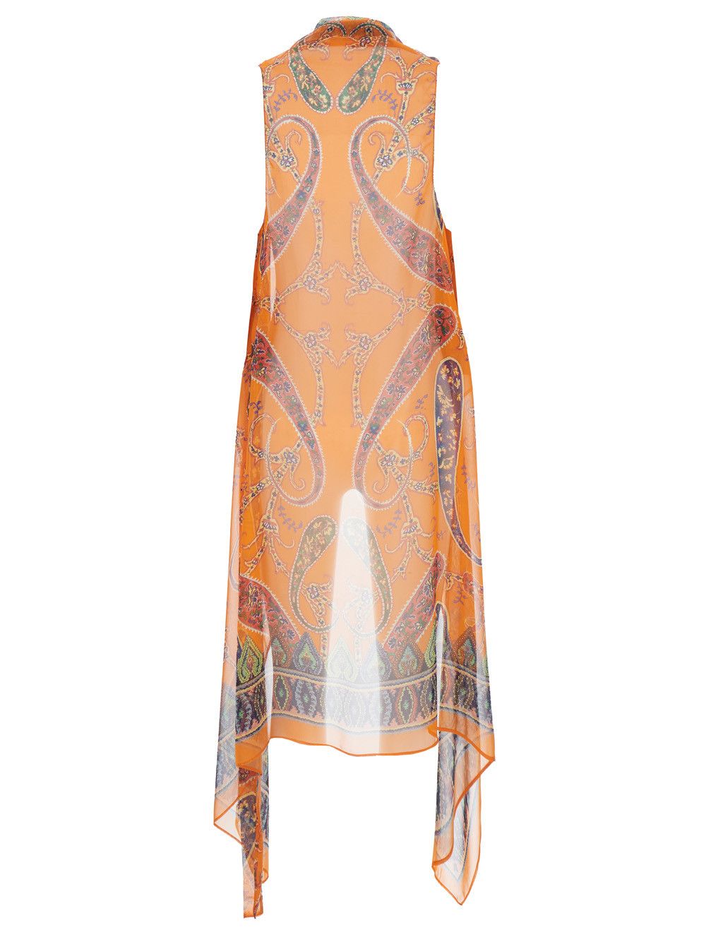 Etro Printed Gilet 'PRINTED GILET' with Orange Silk Details for Men Size ONE SIZE - 2 Thumbnail
