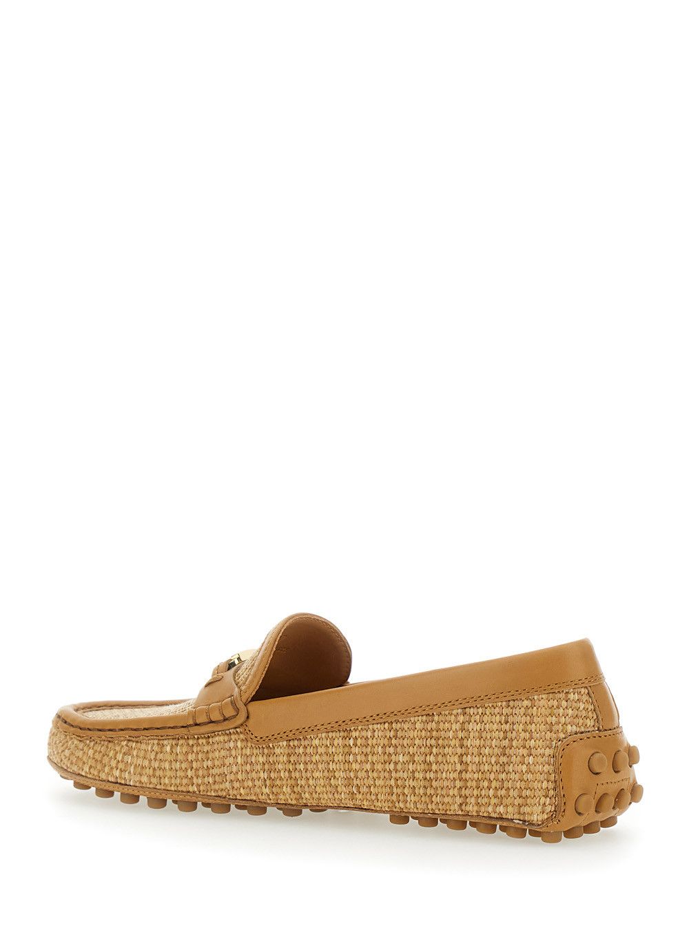 Tod's Raffia Loafers Beige with Rounded Toe in Cotton Women Size US 6 / IT 36 - 3 Thumbnail