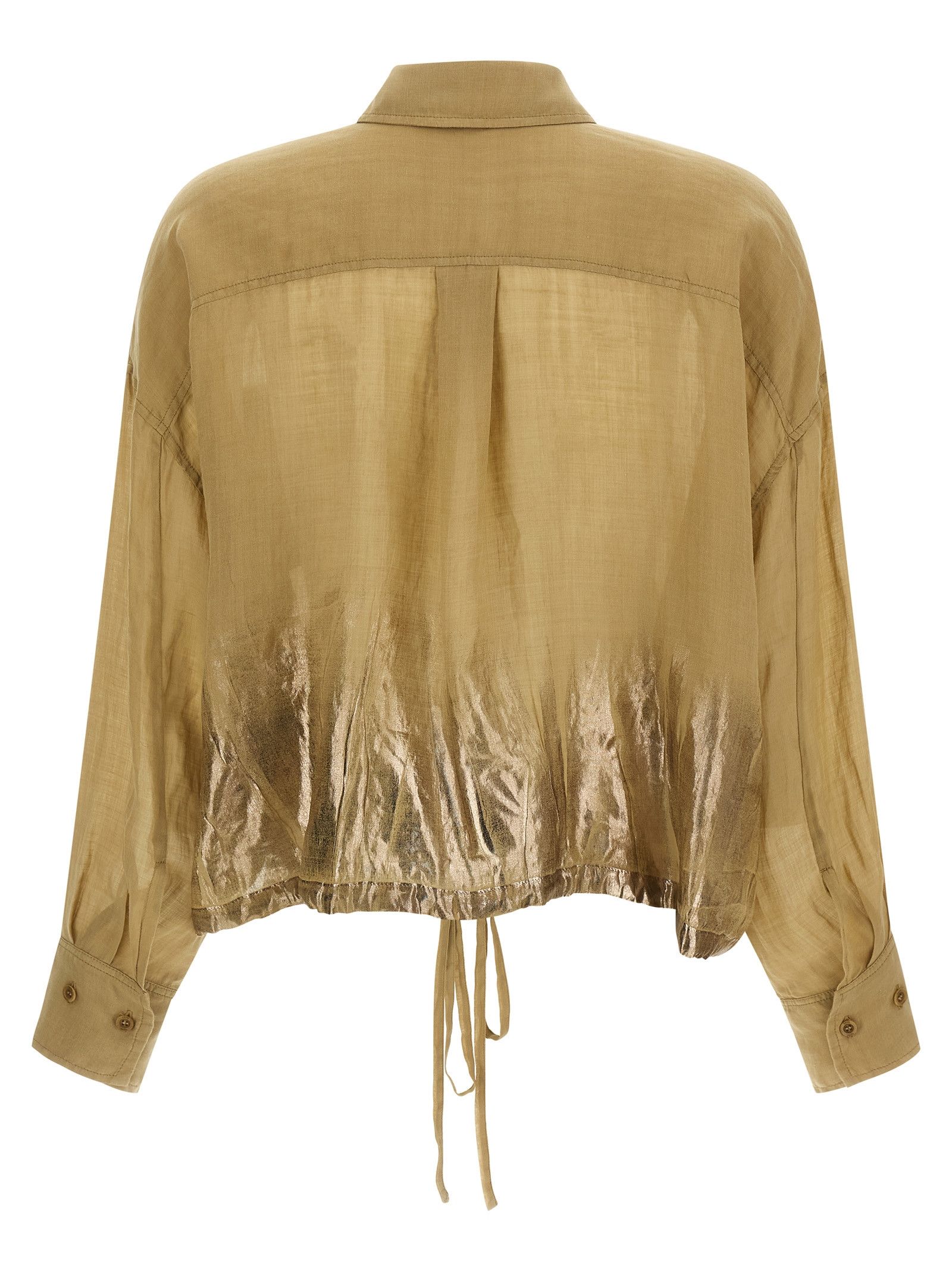 Nude Linen blend shirt Size M / US 6-8 / IT 42-44 - 2 Thumbnail