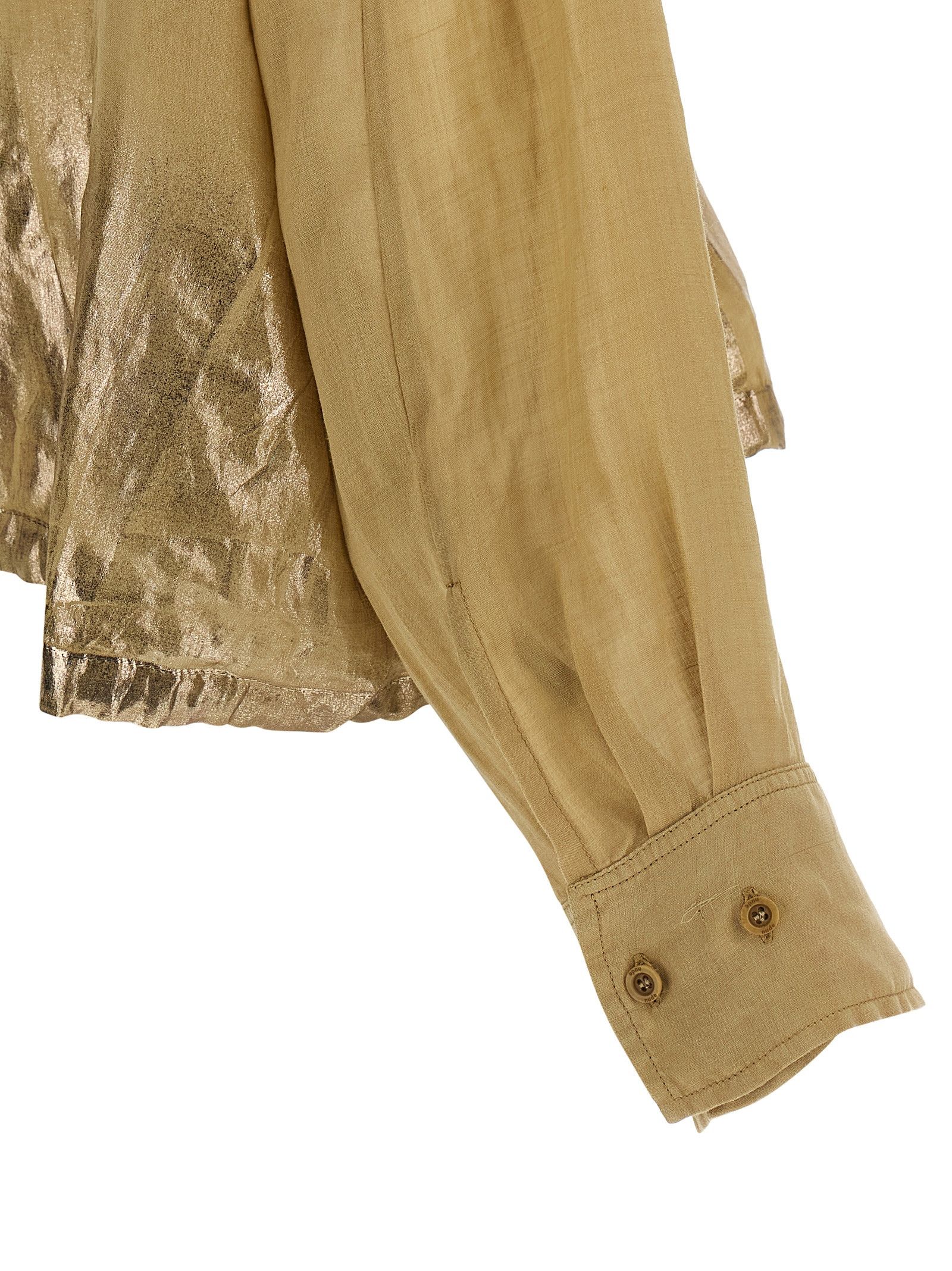 Nude Linen blend shirt Size M / US 6-8 / IT 42-44 - 4 Thumbnail