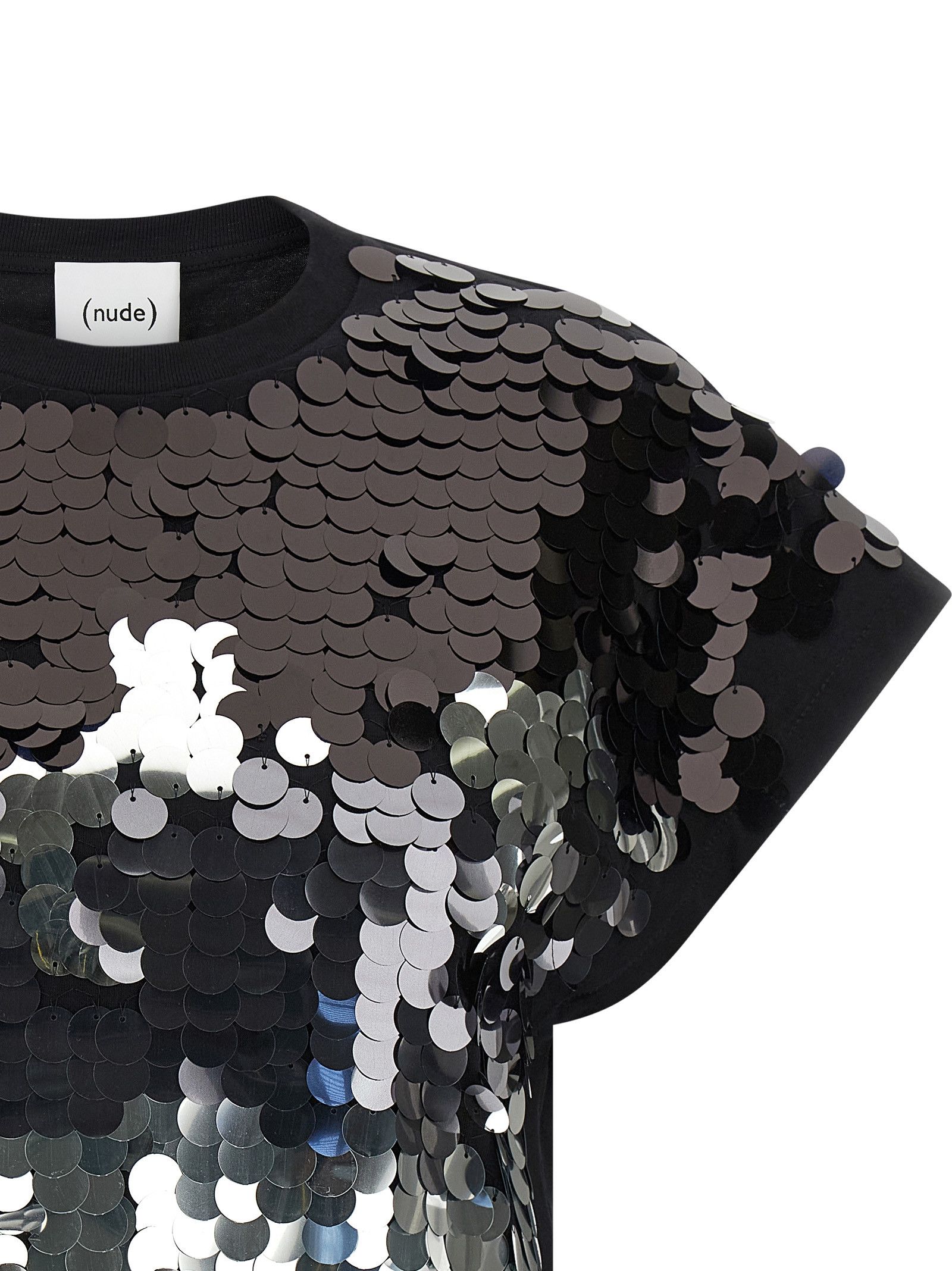 Nude Sequin T-shirt Size L / US 10 / IT 46 - 3 Thumbnail