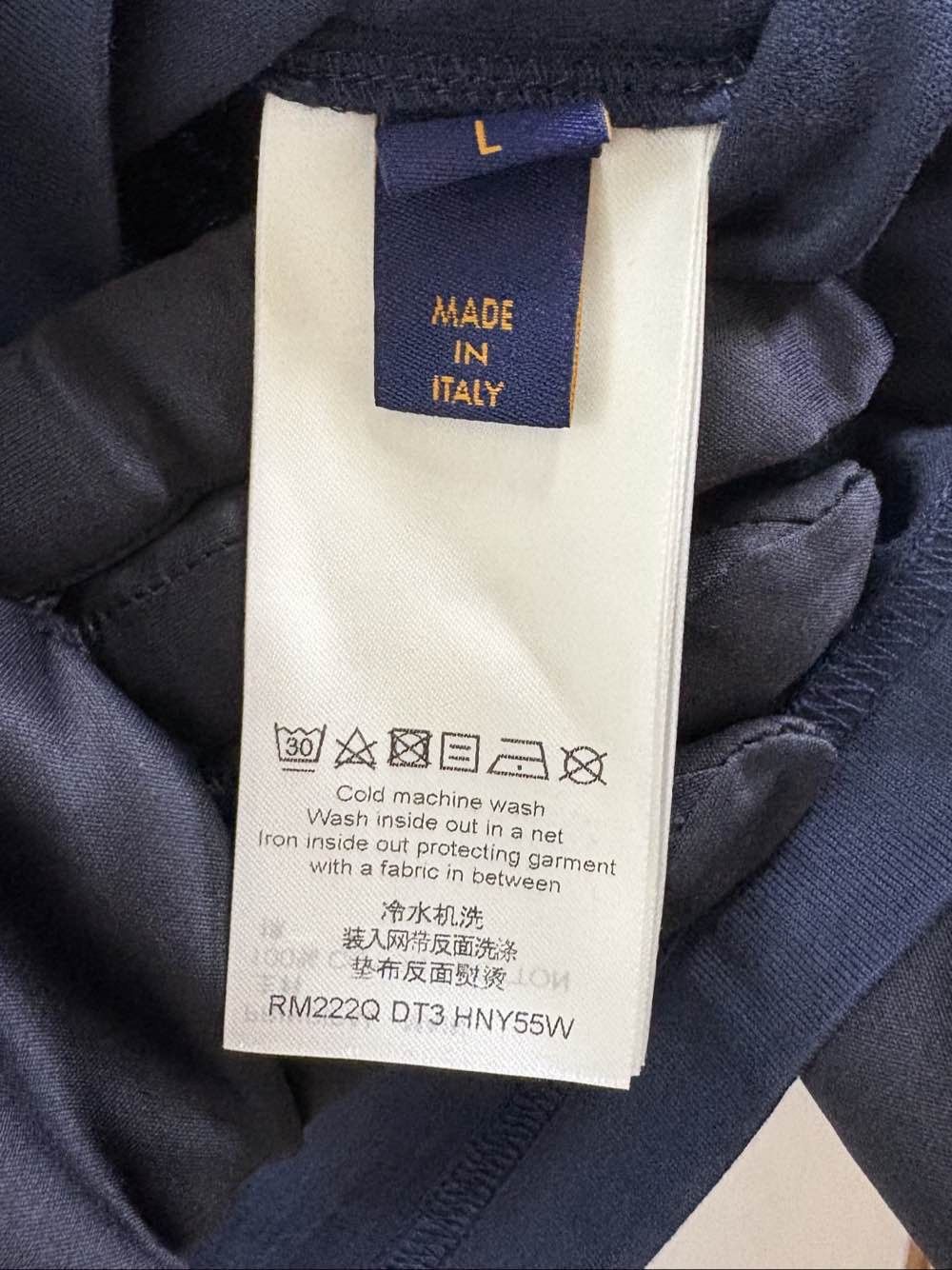 Louis Vuitton Louis Vuitton Navy Cotton T-Shirt Size L Size US L / EU 52-54 / 3 - 4 Thumbnail