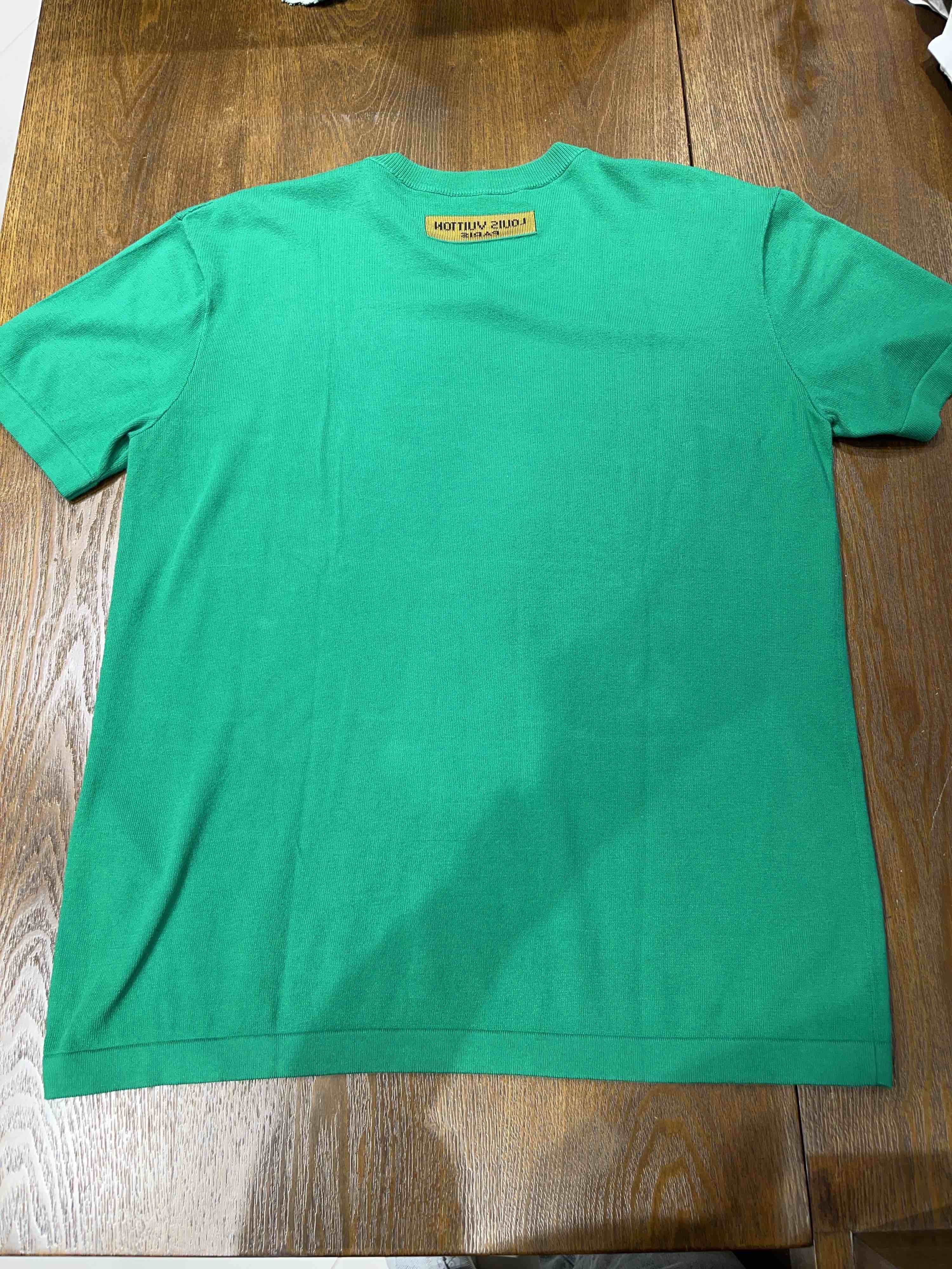 Louis Vuitton Louis Vuitton Logo Graphic T-Shirt Green Size L Size US L / EU 52-54 / 3 - 2 Thumbnail
