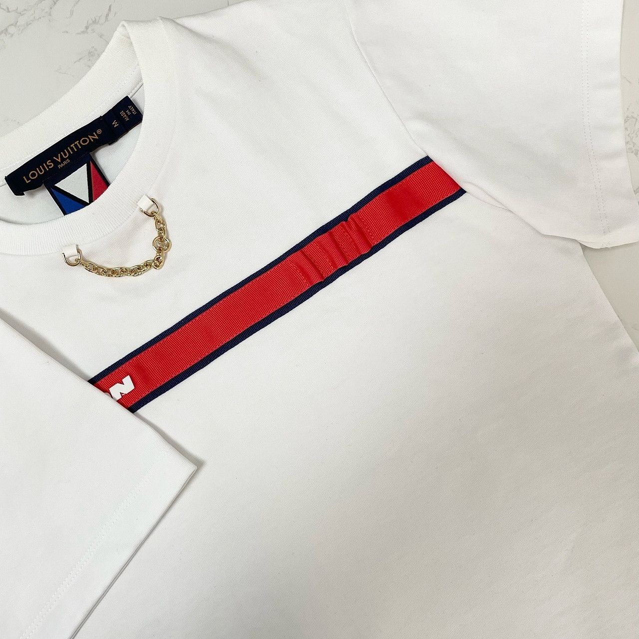 Louis Vuitton Louis Vuitton Logo Stripe T-Shirt Size M Size M / US 6-8 / IT 42-44 - 5 Thumbnail