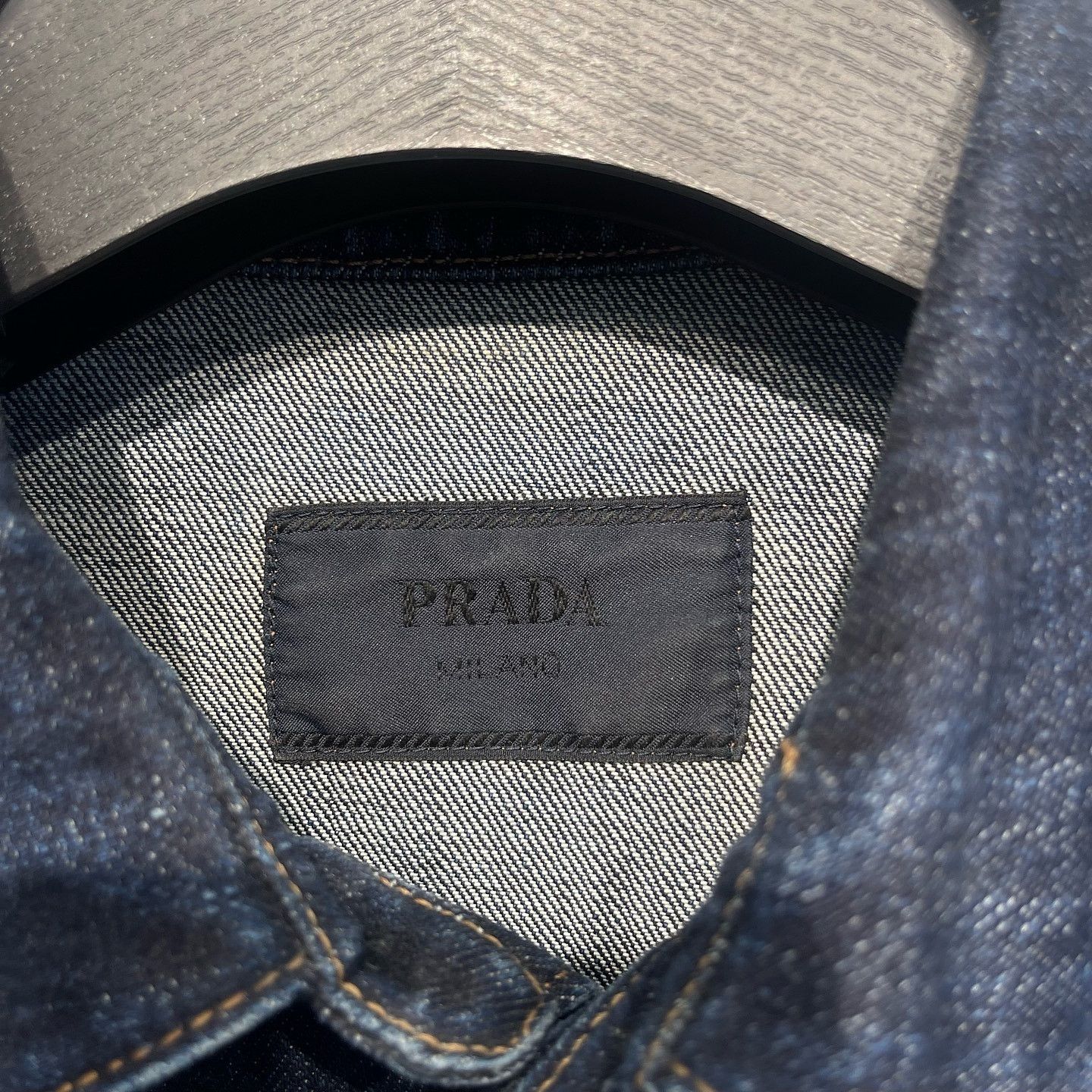 Prada Prada Logo Patch Denim Shirt Size L Size US L / EU 52-54 / 3 - 3 Thumbnail