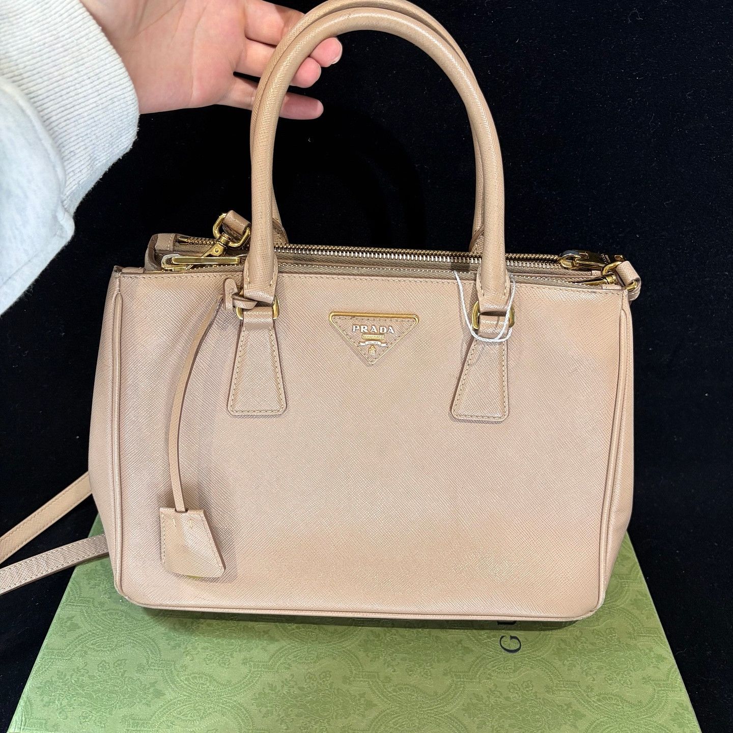 Prada Prada Saffiano Leather Handle Bag Size ONE SIZE - 8 Thumbnail