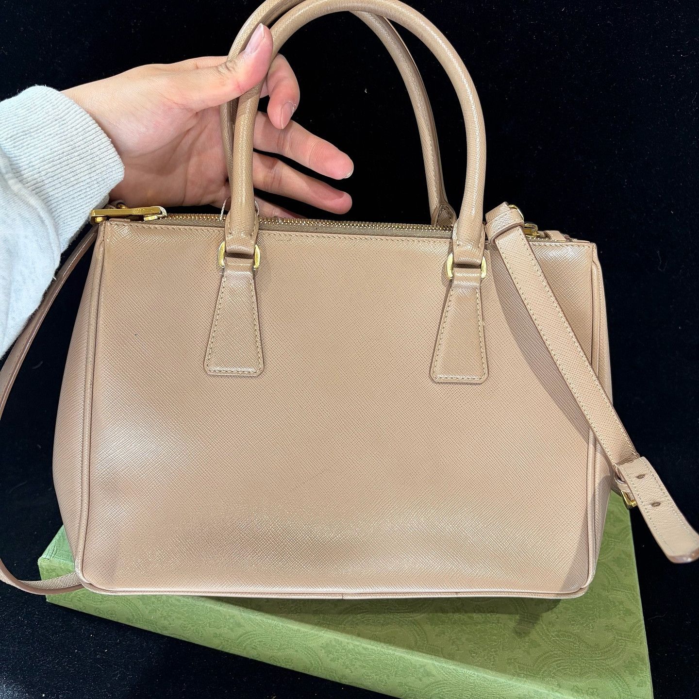 Prada Prada Saffiano Leather Handle Bag Size ONE SIZE - 3 Thumbnail