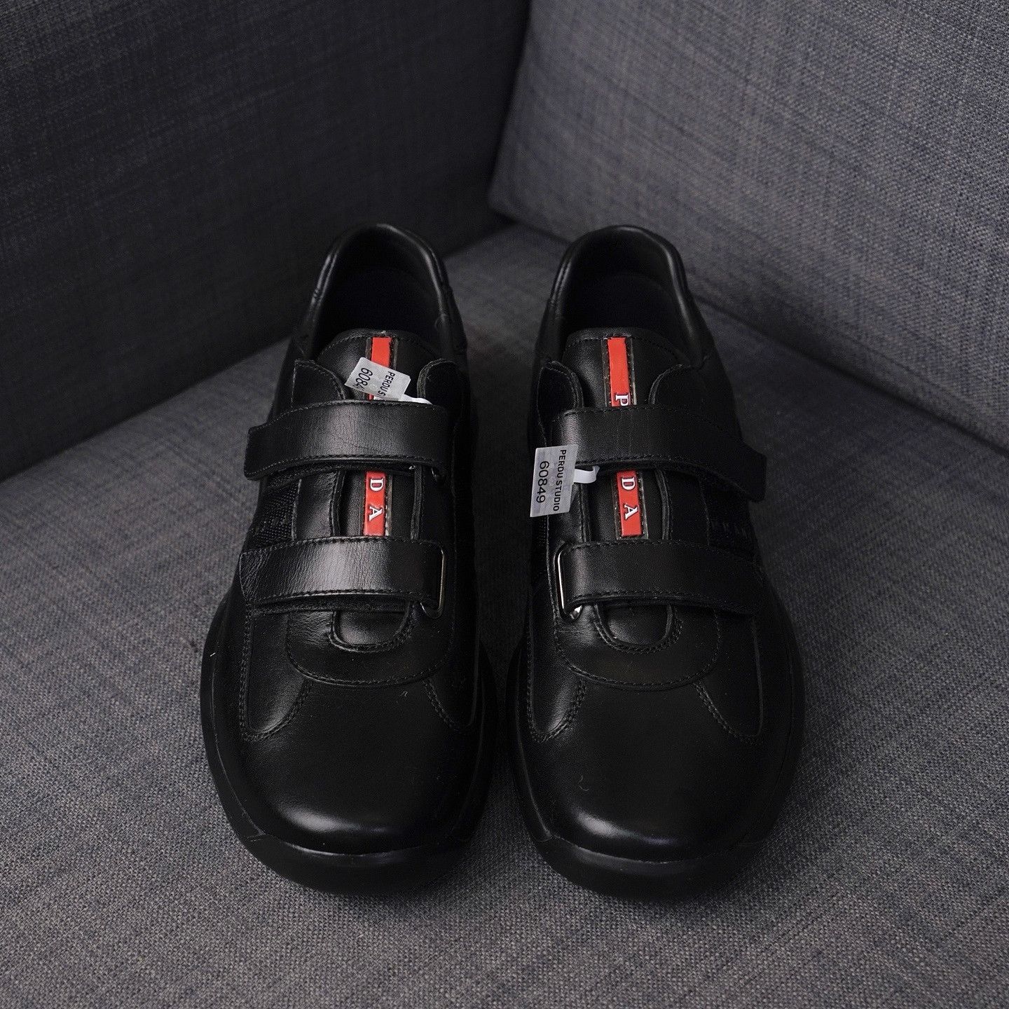 Prada PRADA Velcro Leather Sneakers Size 9.5 Size US 9.5 / EU 42-43 - 2 Thumbnail