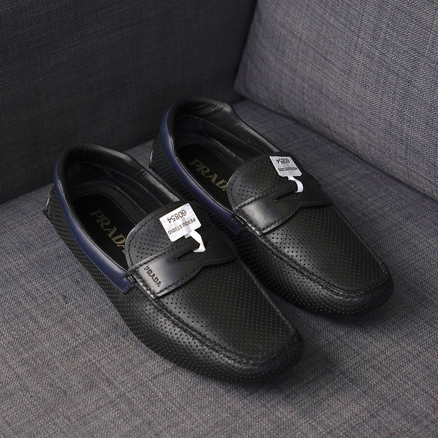 Prada Prada Perforated Leather Slip Ons Size 7.5 Size US 7.5 / EU 40-41 - 7 Thumbnail