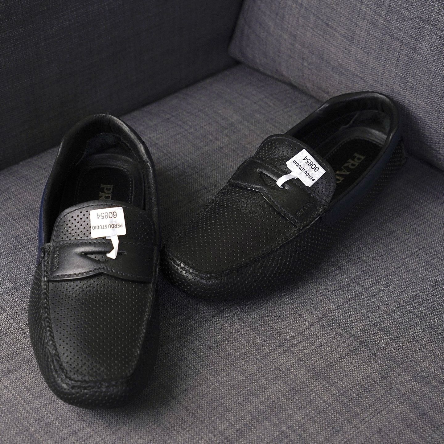 Prada Prada Perforated Leather Slip Ons Size 7.5 Size US 7.5 / EU 40-41 - 6 Thumbnail