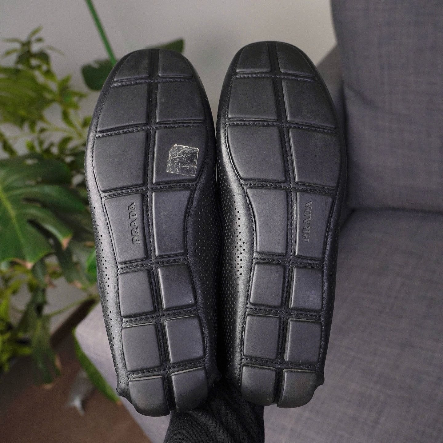 Prada Prada Perforated Leather Slip Ons Size 7.5 Size US 7.5 / EU 40-41 - 4 Thumbnail