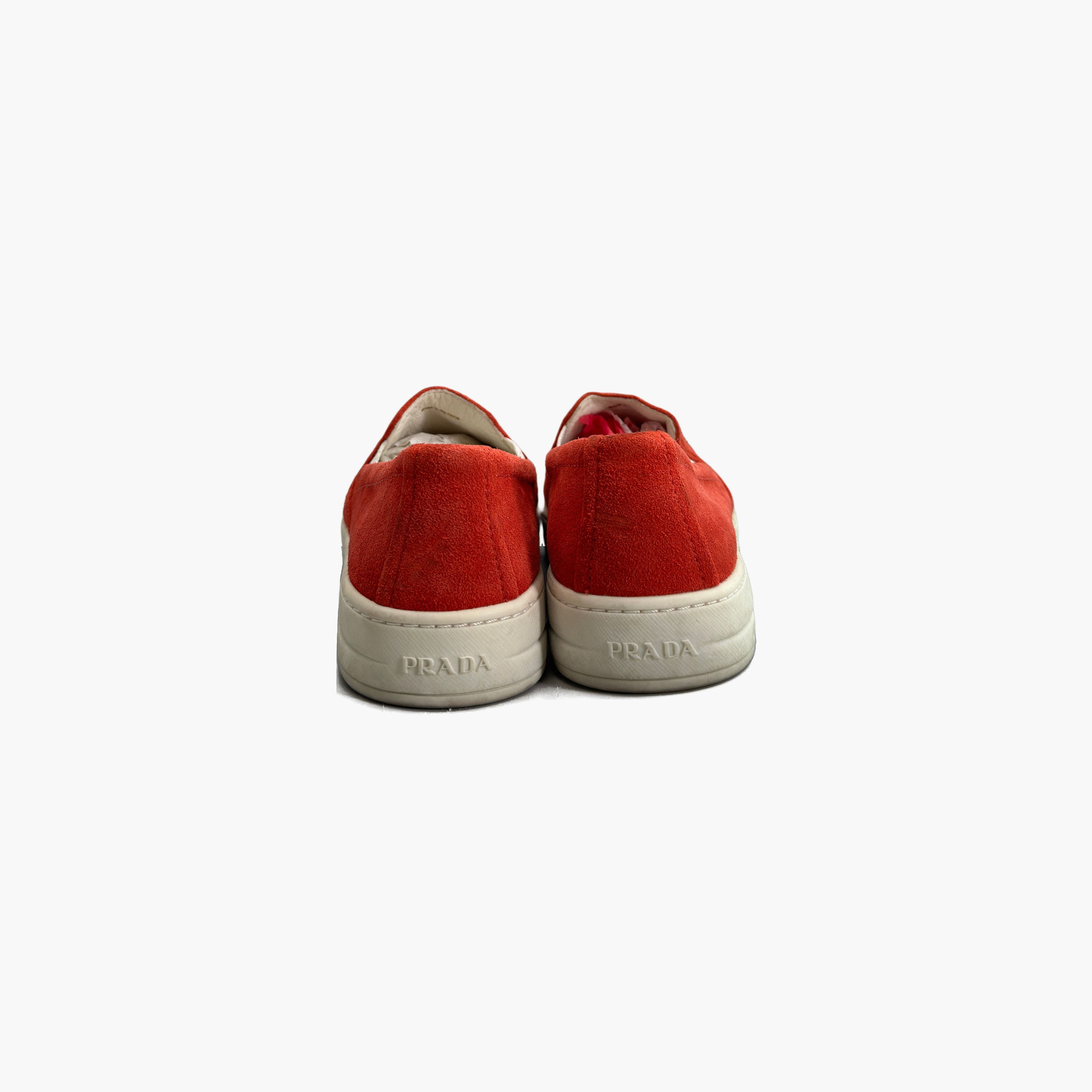 Prada Prada Suede Slip On Sneakers Red Size 36 Size US 6 / IT 36 - 6 Thumbnail