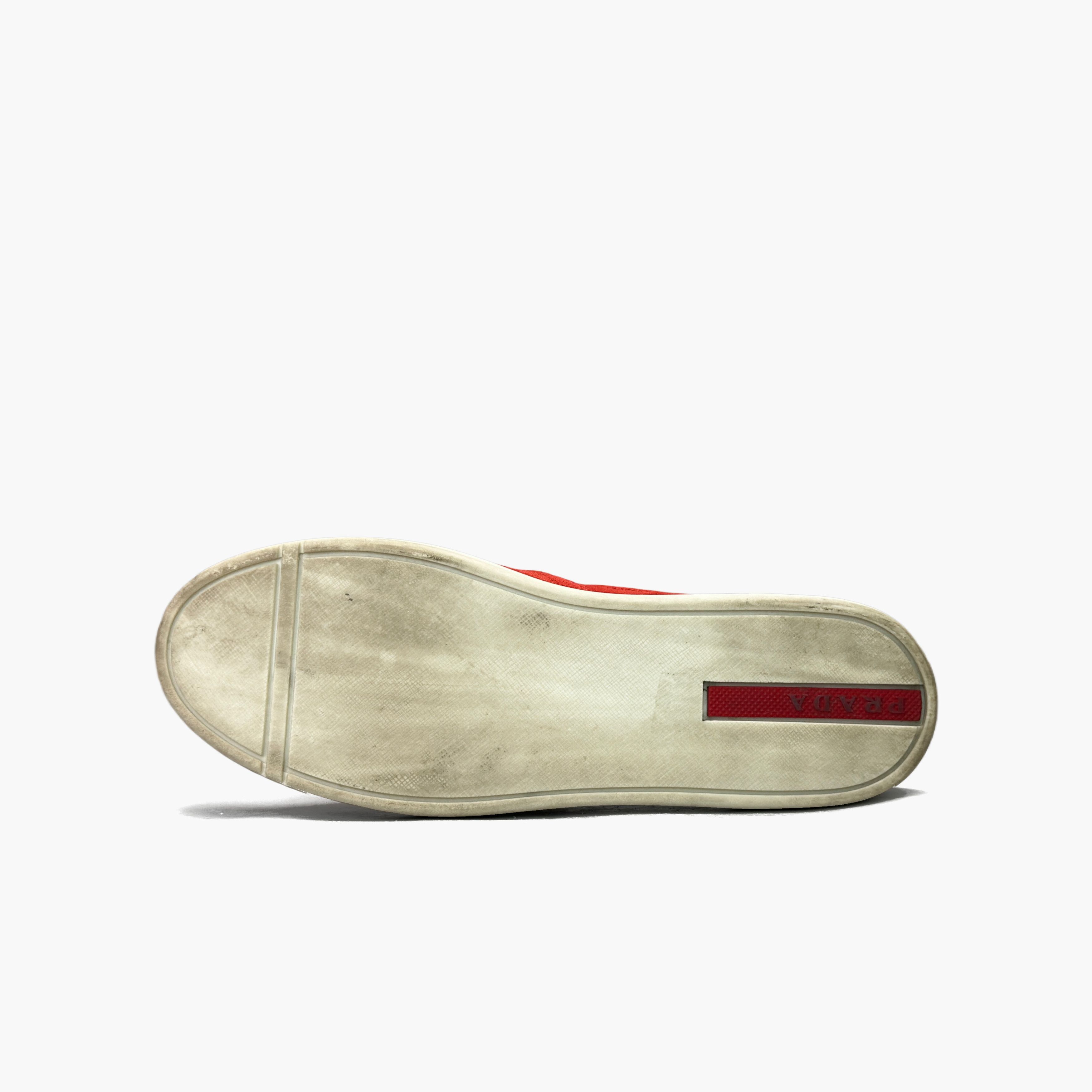 Prada Prada Suede Slip On Sneakers Red Size 36 Size US 6 / IT 36 - 8 Thumbnail