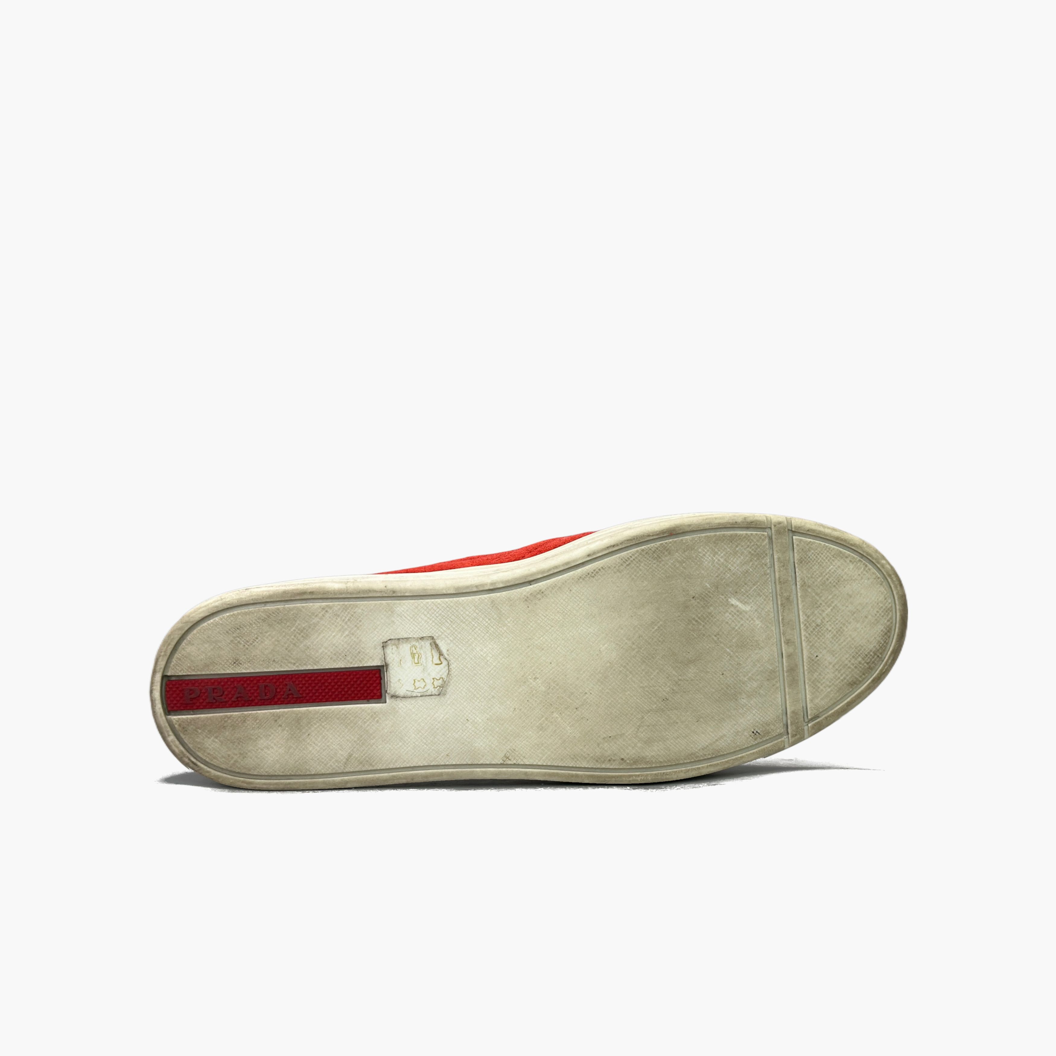 Prada Prada Suede Slip On Sneakers Red Size 36 Size US 6 / IT 36 - 7 Thumbnail