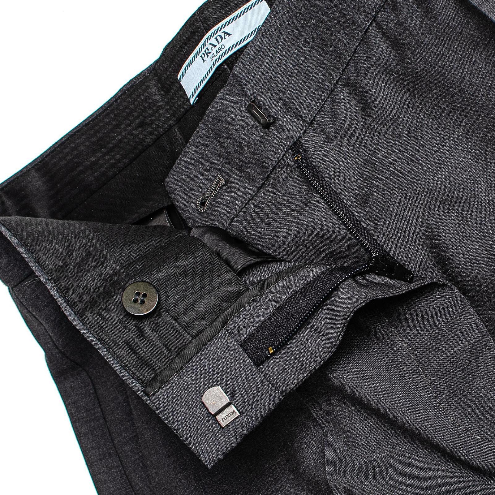 Prada Prada Grey Wool Trousers Size 38 Size 26" / US 2 / IT 38 - 5 Thumbnail