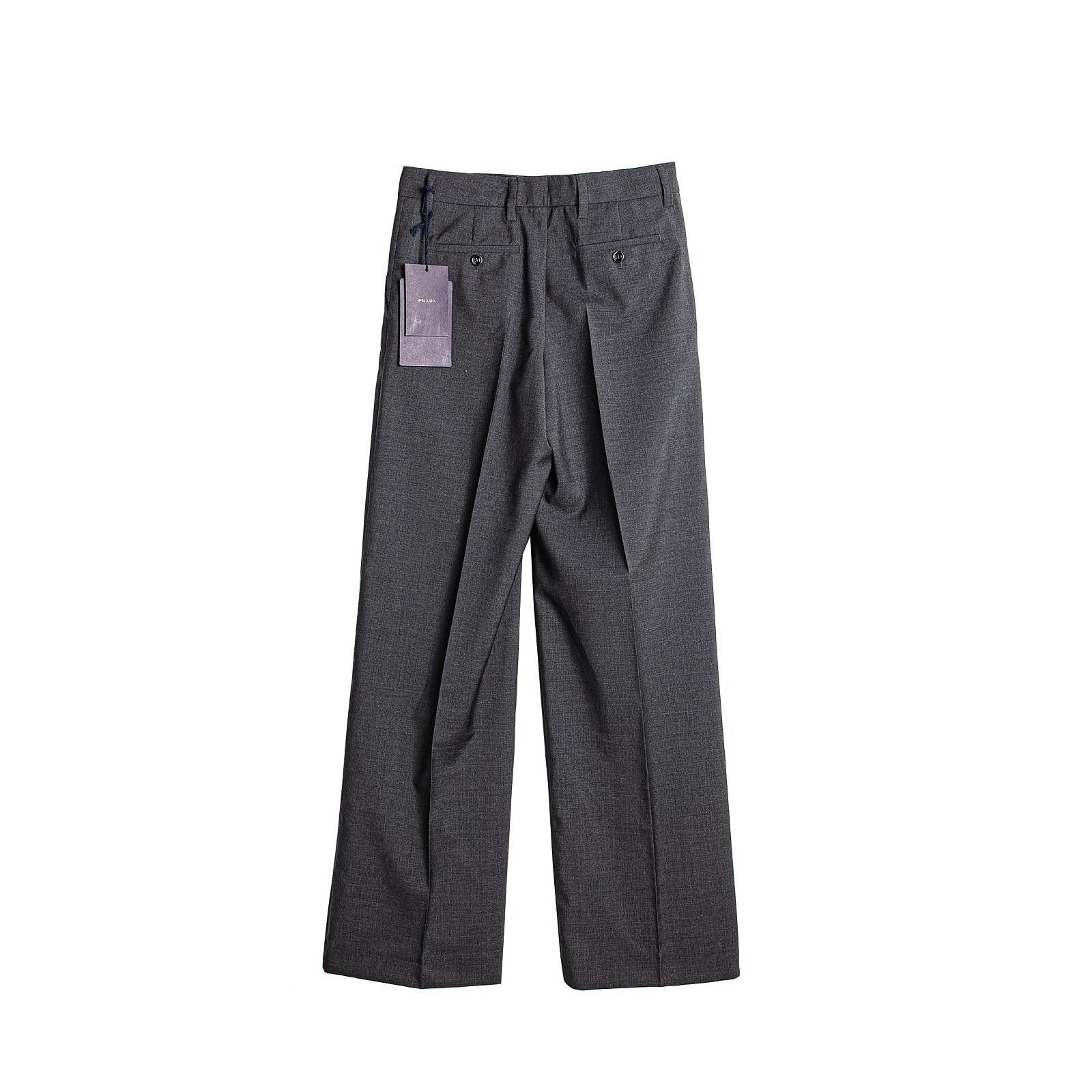 Prada Prada Grey Wool Trousers Size 38 Size 26" / US 2 / IT 38 - 2 Thumbnail