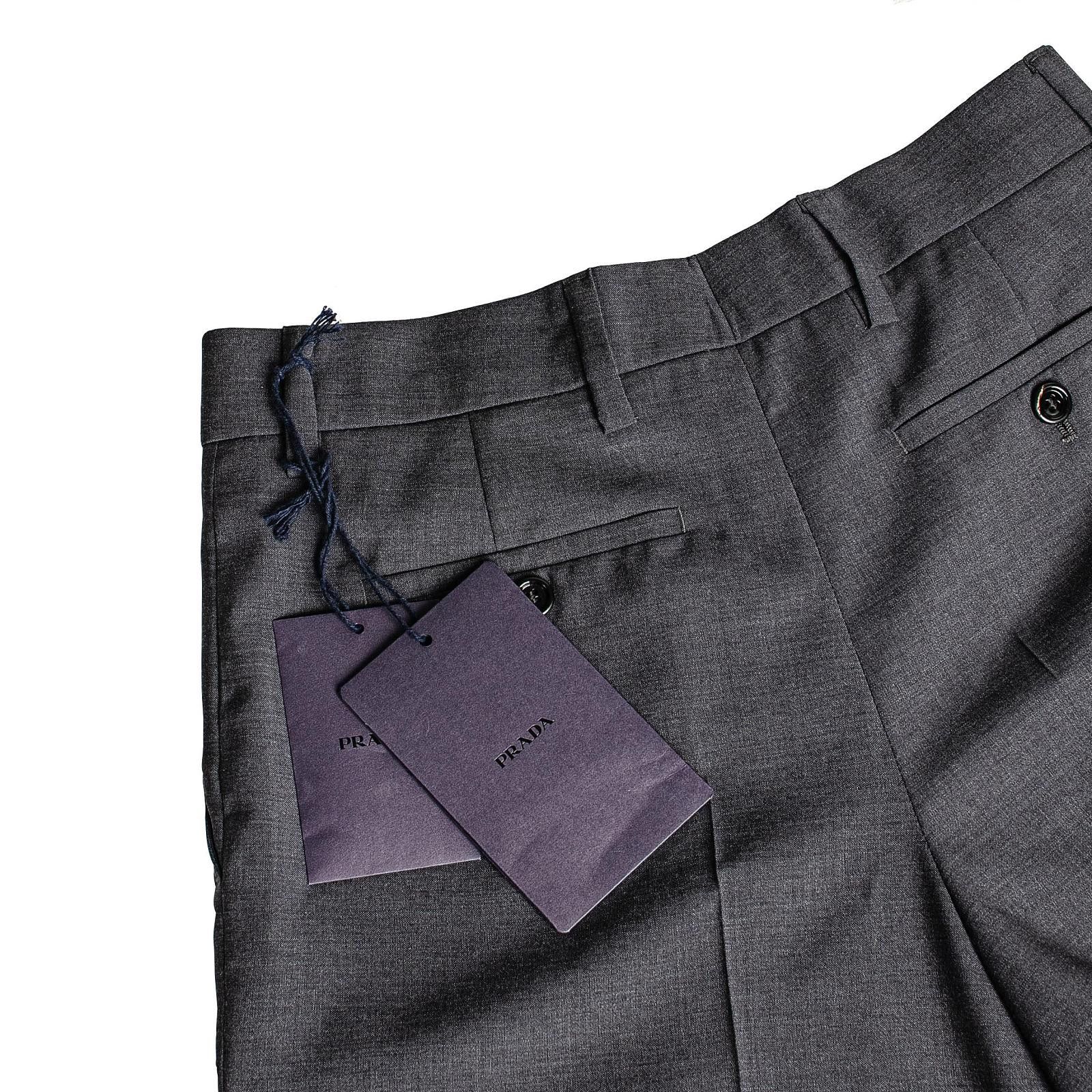 Prada Prada Grey Wool Trousers Size 38 Size 26" / US 2 / IT 38 - 9 Thumbnail