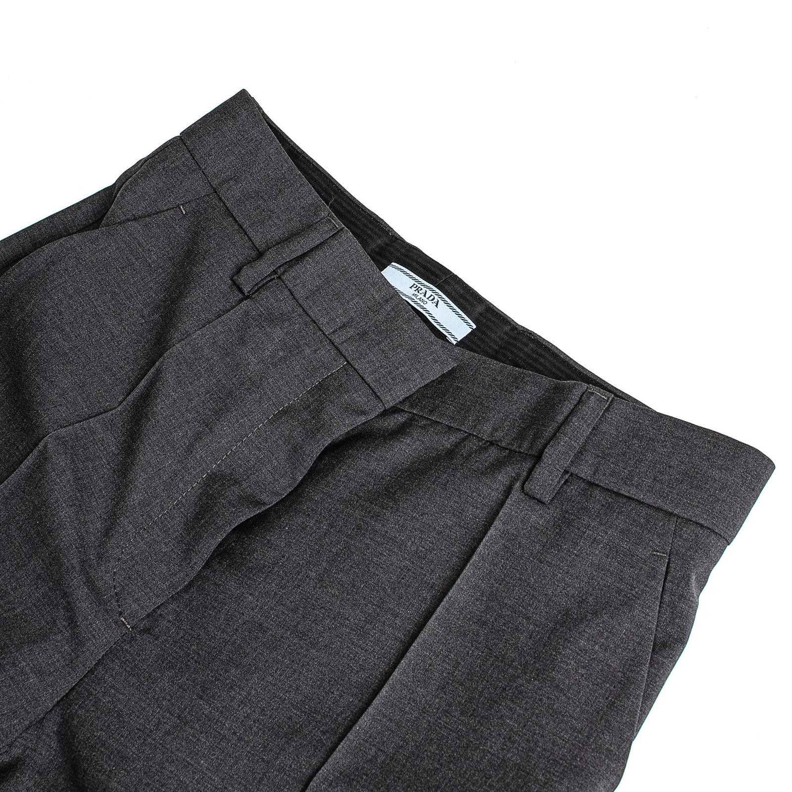 Prada Prada Grey Wool Trousers Size 38 Size 26" / US 2 / IT 38 - 3 Thumbnail
