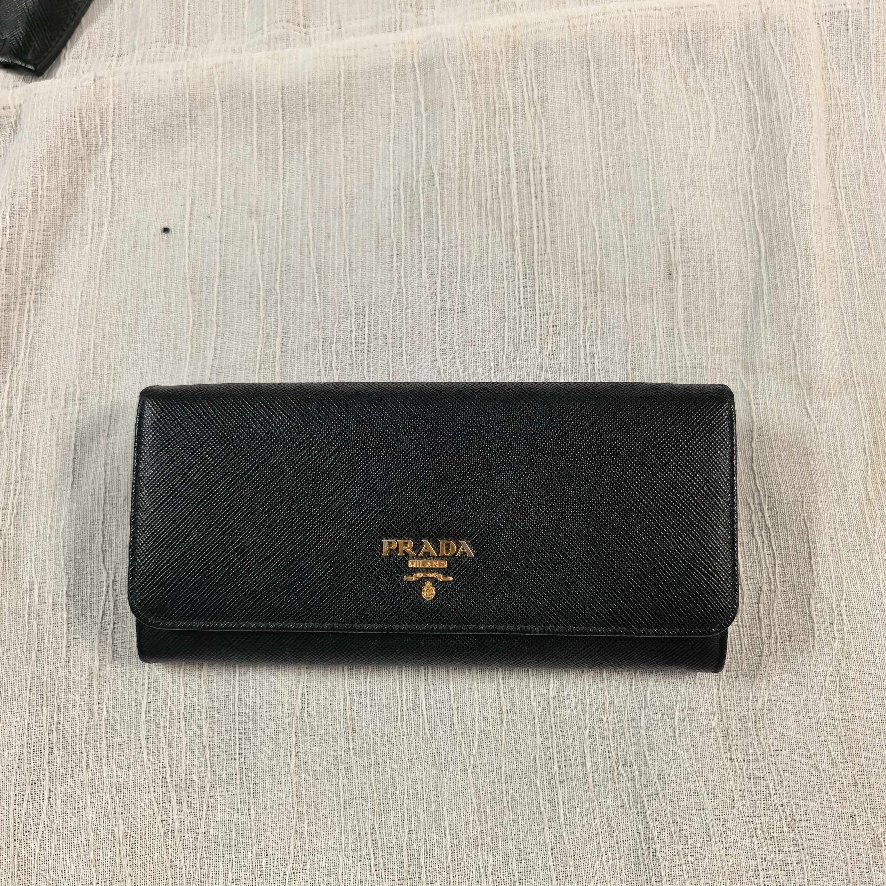 Prada Prada Saffiano Leather Flap Wallet Size ONE SIZE - 2 Thumbnail