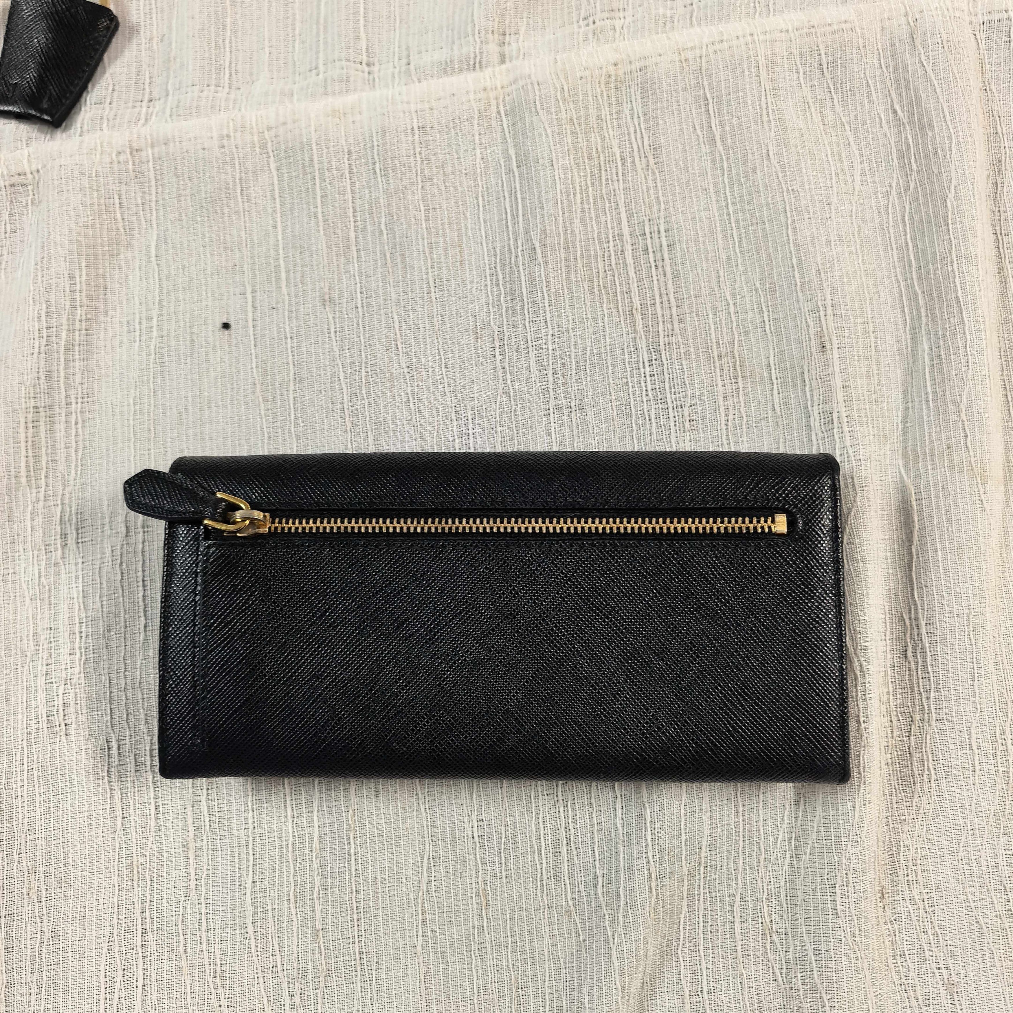 Prada Prada Saffiano Leather Flap Wallet Size ONE SIZE - 3 Thumbnail