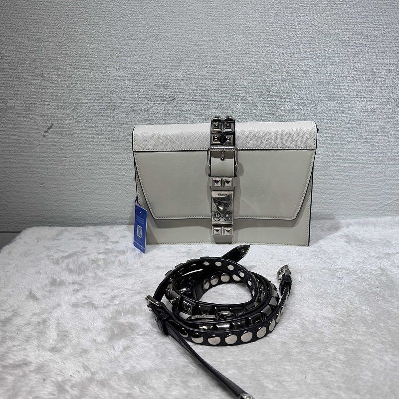 Prada Prada Studded Leather Crossbody Bag Size ONE SIZE - 2 Thumbnail