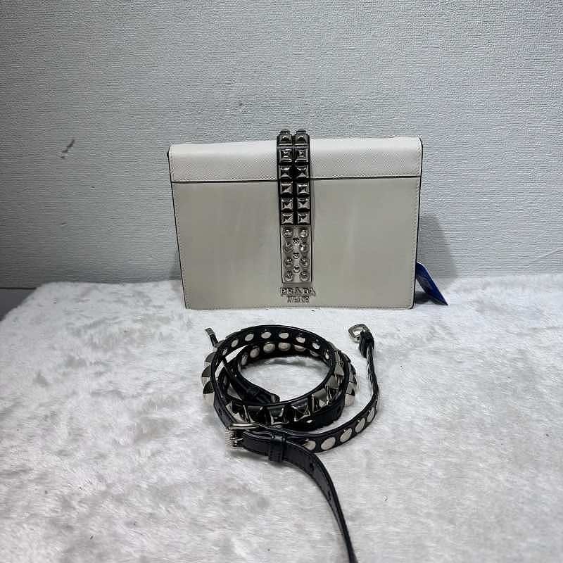 Prada Prada Studded Leather Crossbody Bag Size ONE SIZE - 3 Thumbnail