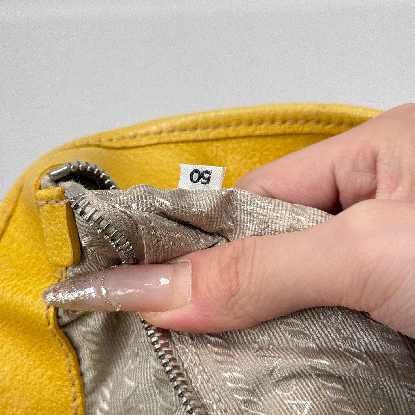 Prada Prada Yellow Trim Canvas Tote Bag Size ONE SIZE - 8 Thumbnail