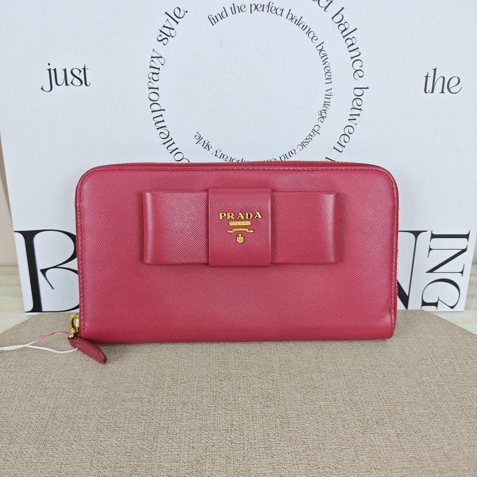 Prada Prada Saffiano Bow Long Wallet Size ONE SIZE - 2 Thumbnail