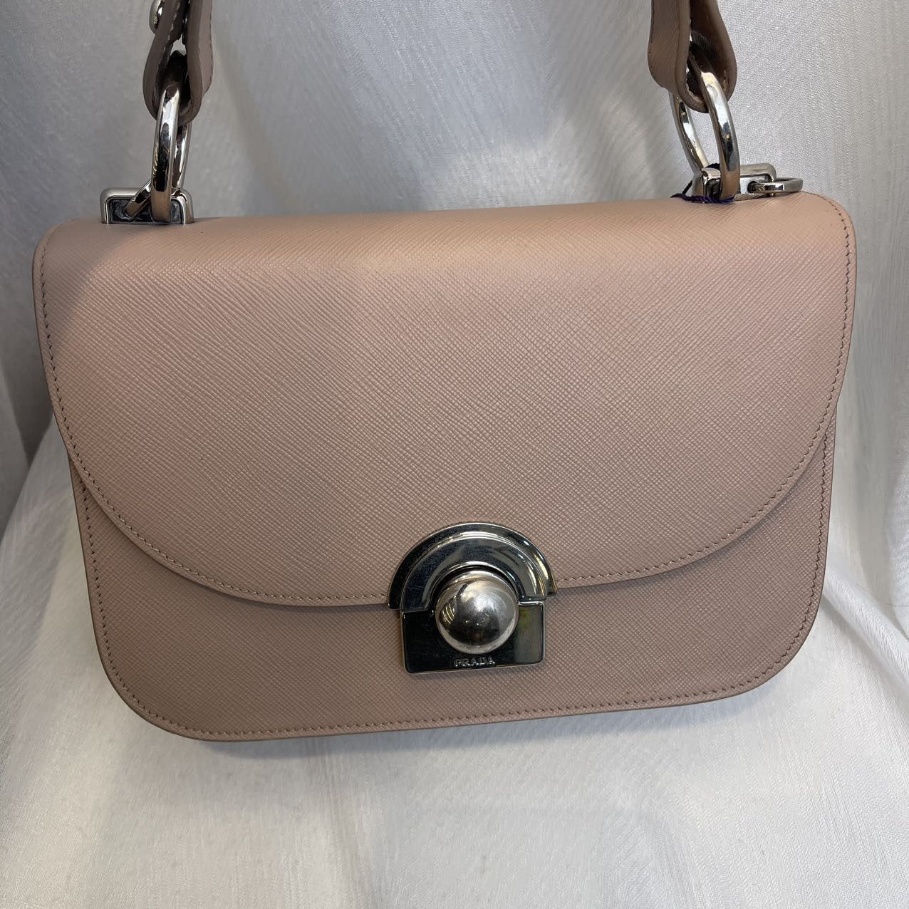 Prada Prada Pink Saffiano Leather Handle Bag One Size Size ONE SIZE - 5 Thumbnail